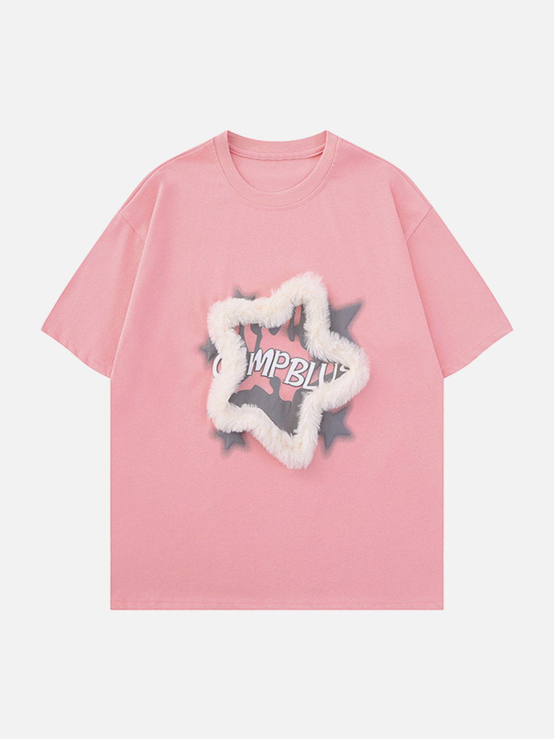 Majesda® - 3D Star Lettered Print Tee- Outfit Ideas - Streetwear Fashion - majesda.com