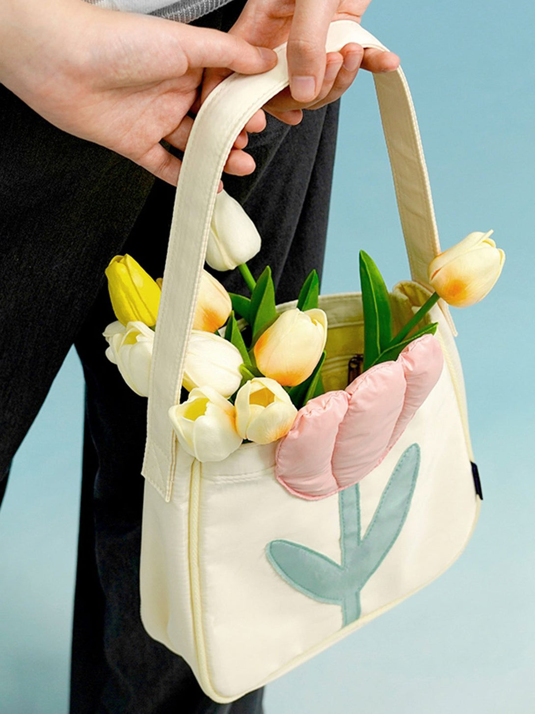 Majesda® - 3D Tulip Flowers Handbag- Outfit Ideas - Streetwear Fashion - majesda.com