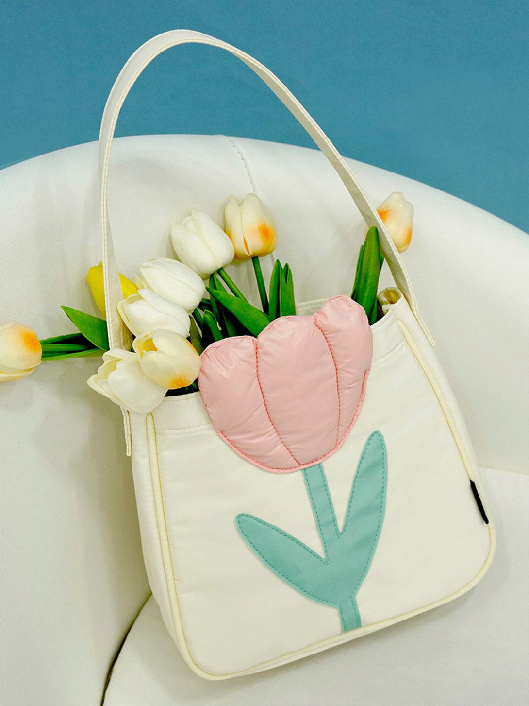 Majesda® - 3D Tulip Flowers Handbag- Outfit Ideas - Streetwear Fashion - majesda.com