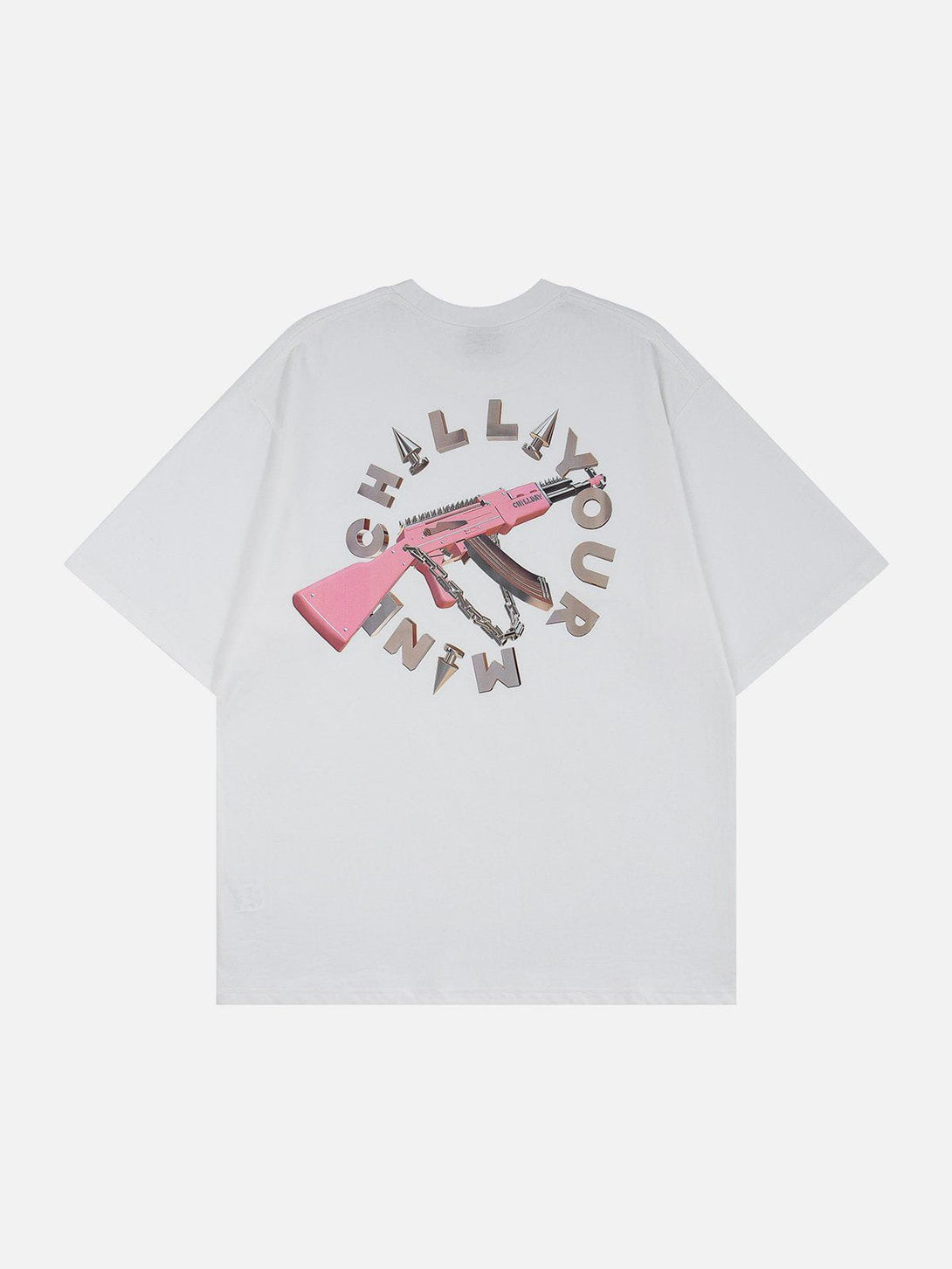 Majesda® - AK47 Metal Printing Tee- Outfit Ideas - Streetwear Fashion - majesda.com