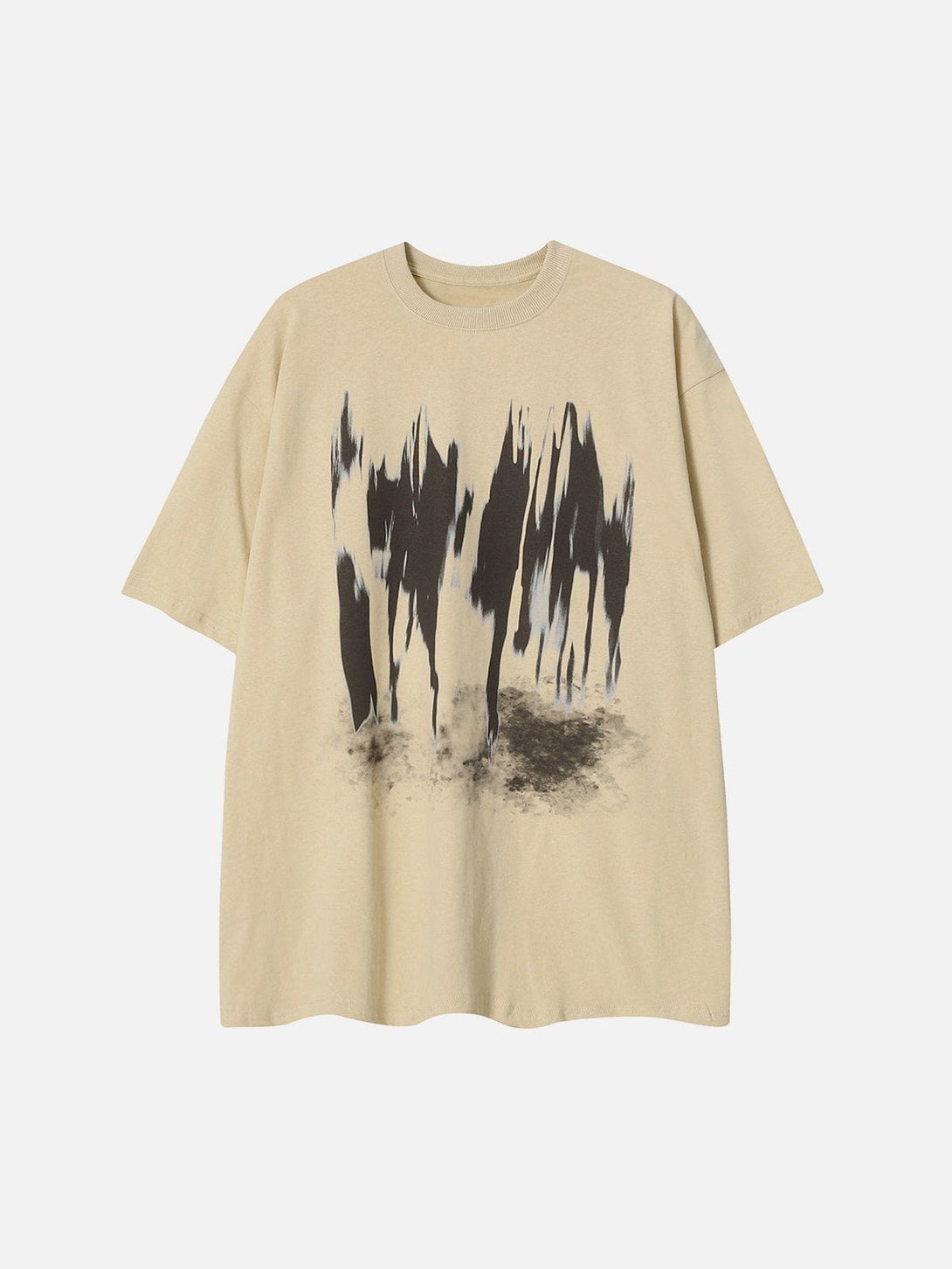 Majesda® - Abstract Figure Print Tee- Outfit Ideas - Streetwear Fashion - majesda.com