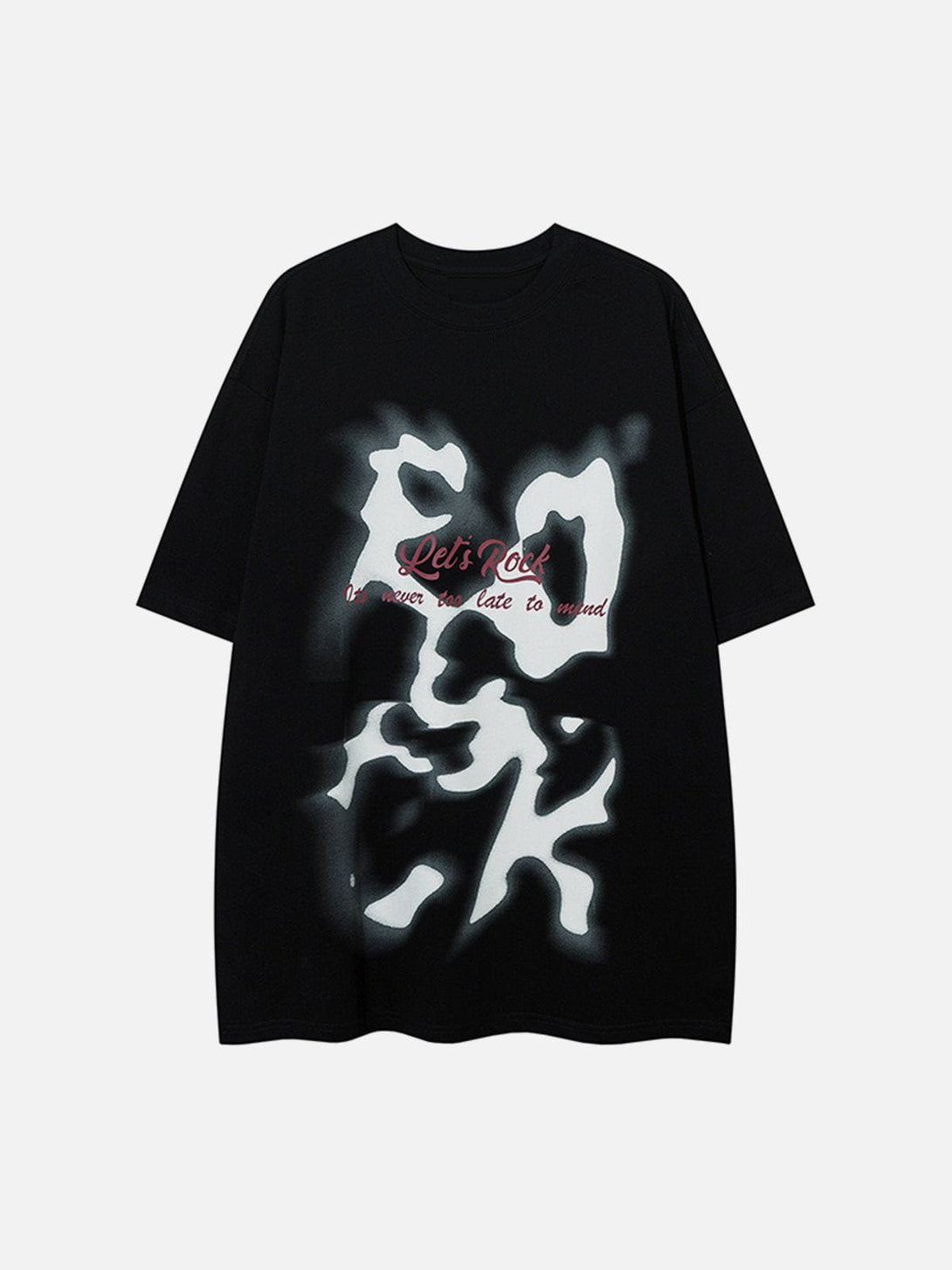 Majesda® - Abstract Graffiti Print Tee- Outfit Ideas - Streetwear Fashion - majesda.com