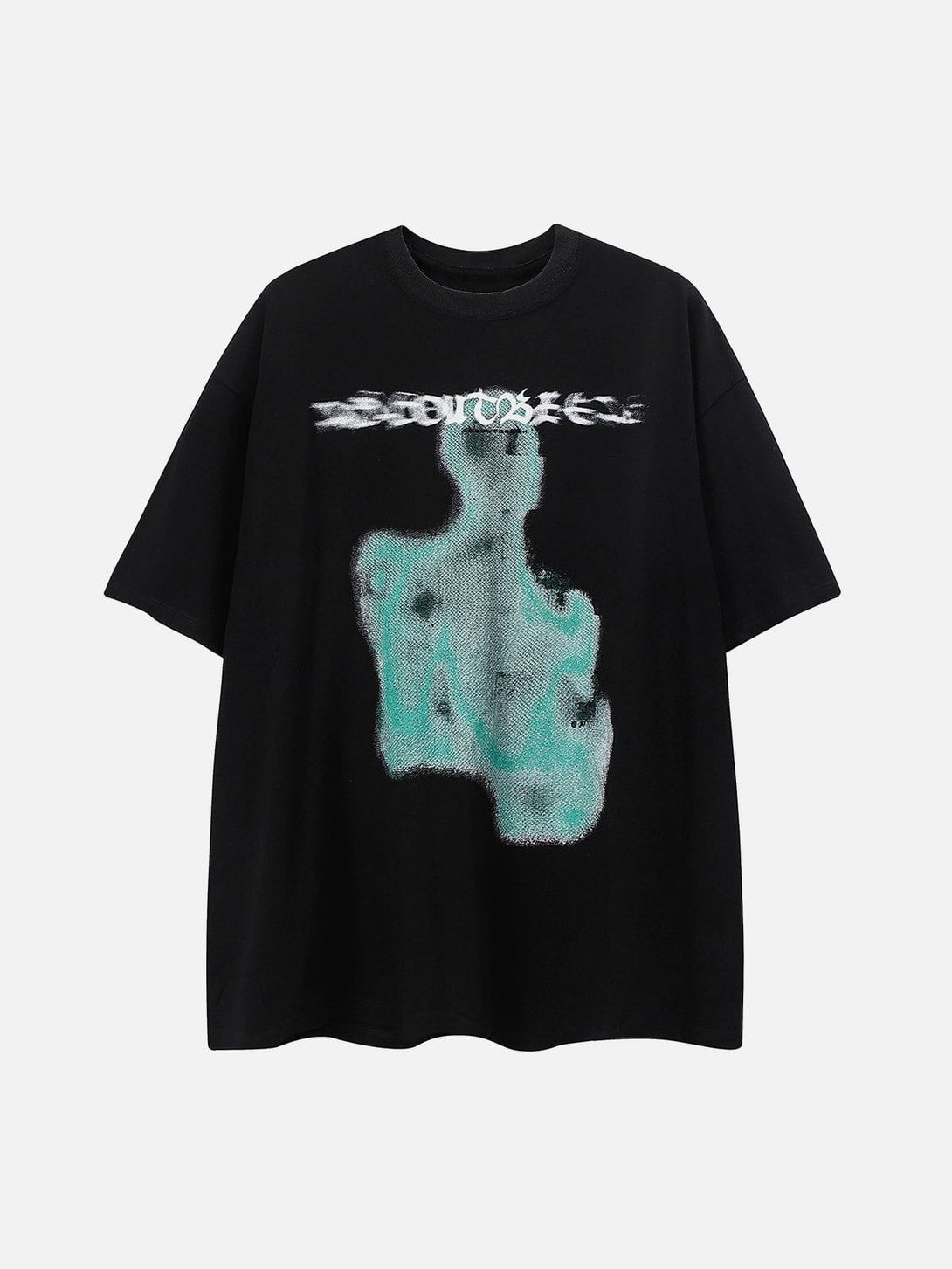 Majesda® - Abstract Portrait Print Tee- Outfit Ideas - Streetwear Fashion - majesda.com