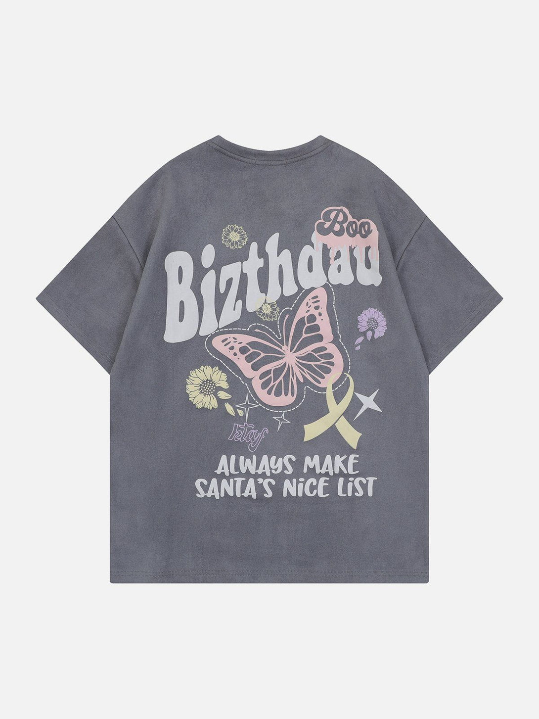 Majesda® - Alphabet Butterfly Print Tee- Outfit Ideas - Streetwear Fashion - majesda.com