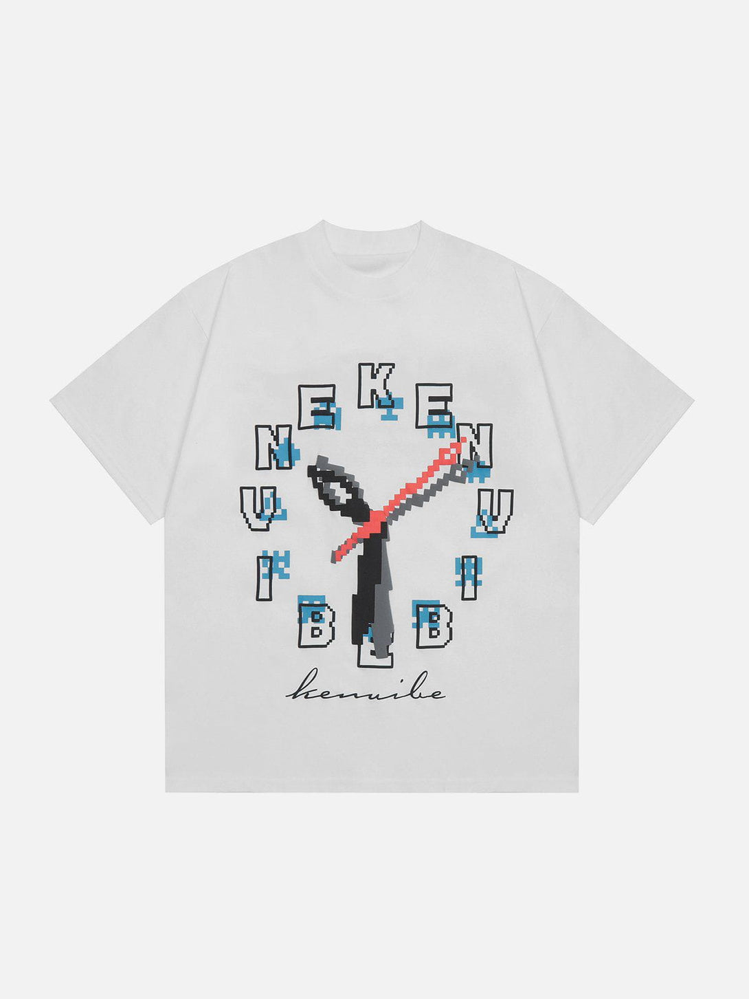 Majesda® - Alphabet Clock Print Tee- Outfit Ideas - Streetwear Fashion - majesda.com