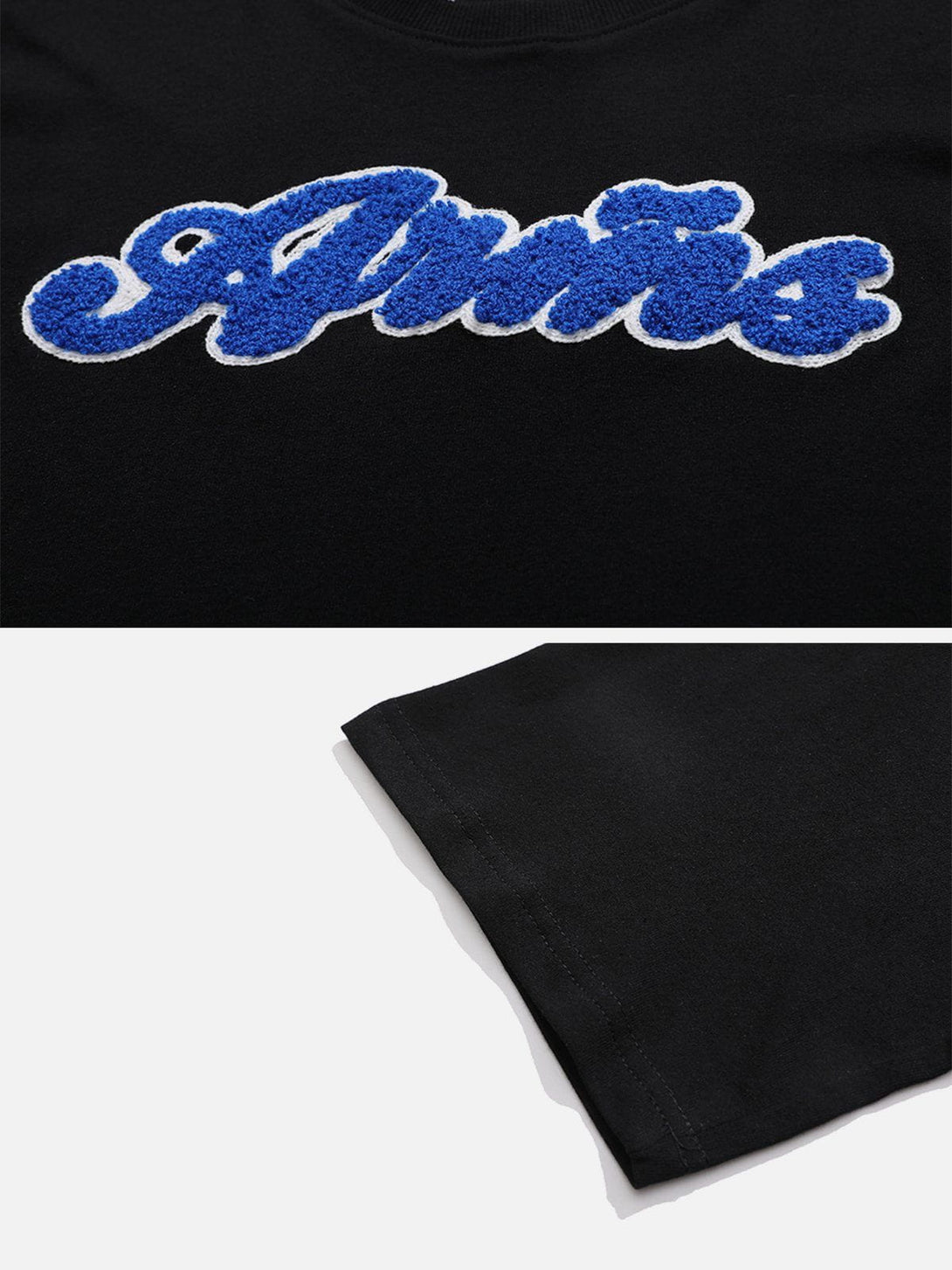 Majesda® - Alphabet Embroidery Print Tee- Outfit Ideas - Streetwear Fashion - majesda.com