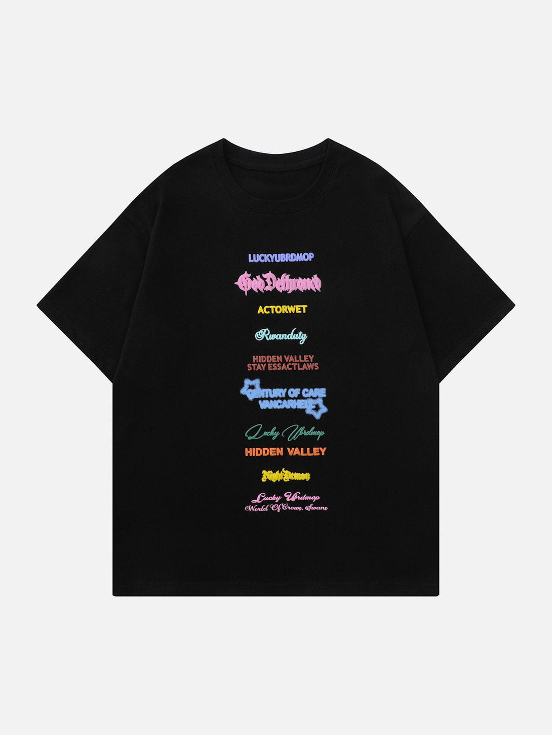 Majesda® - Alphabet Print Tee- Outfit Ideas - Streetwear Fashion - majesda.com