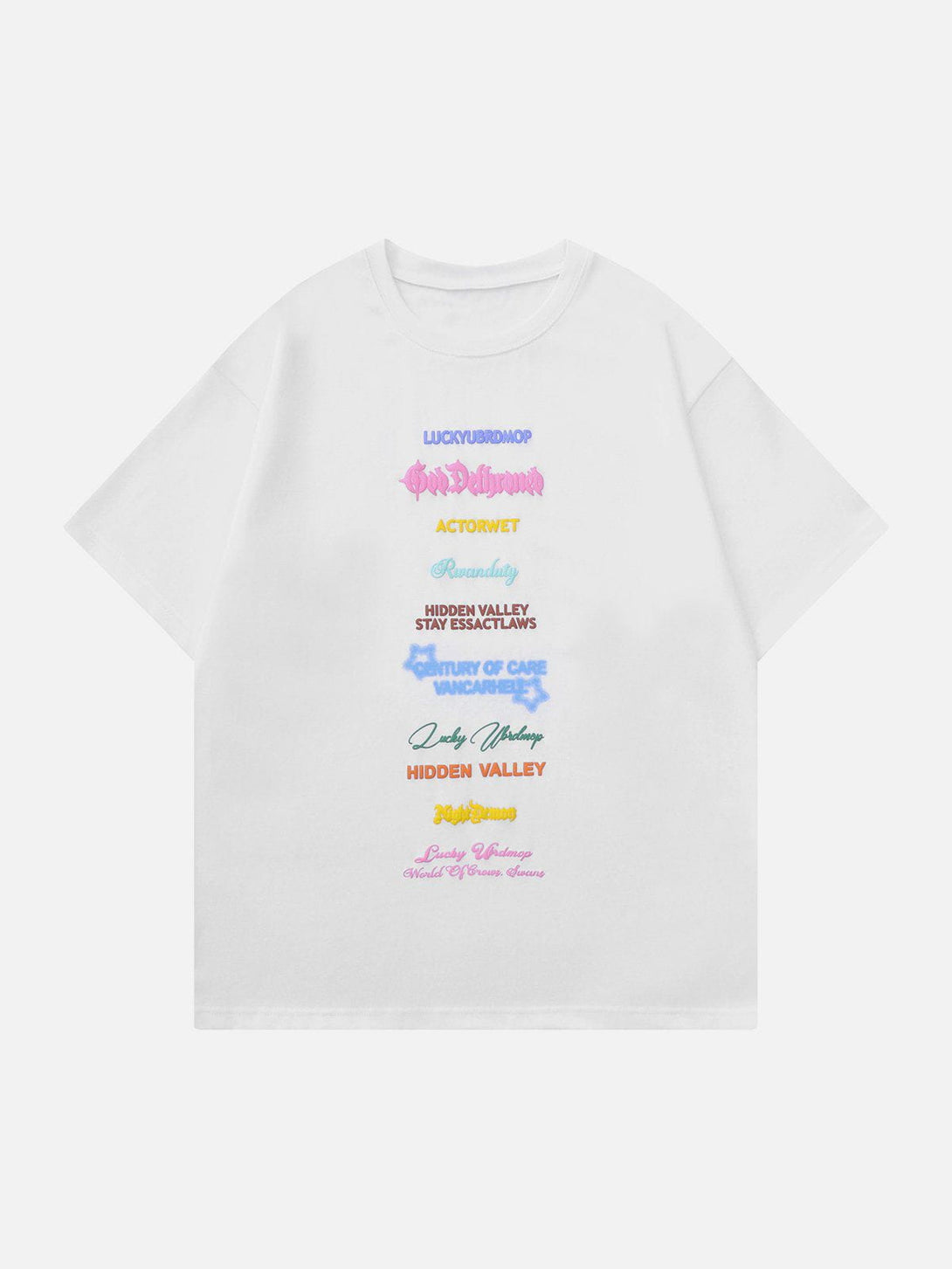 Majesda® - Alphabet Print Tee- Outfit Ideas - Streetwear Fashion - majesda.com