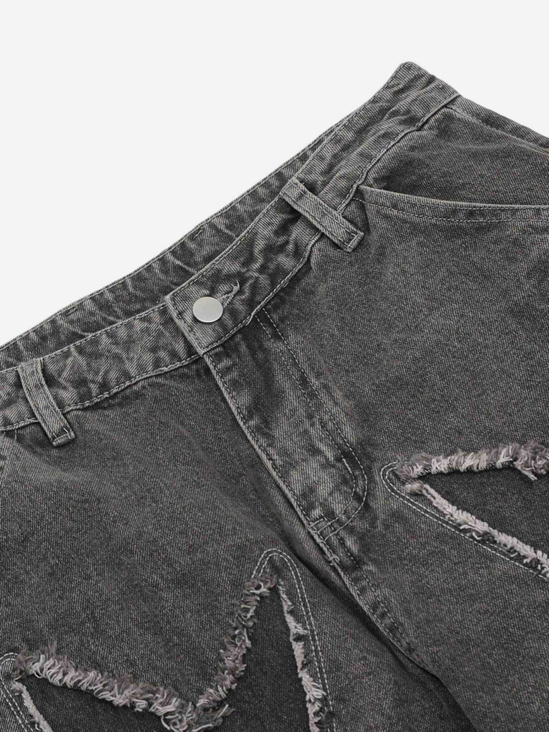 Majesda® - American Applique Star Embroidered Jeans- Outfit Ideas - Streetwear Fashion - majesda.com