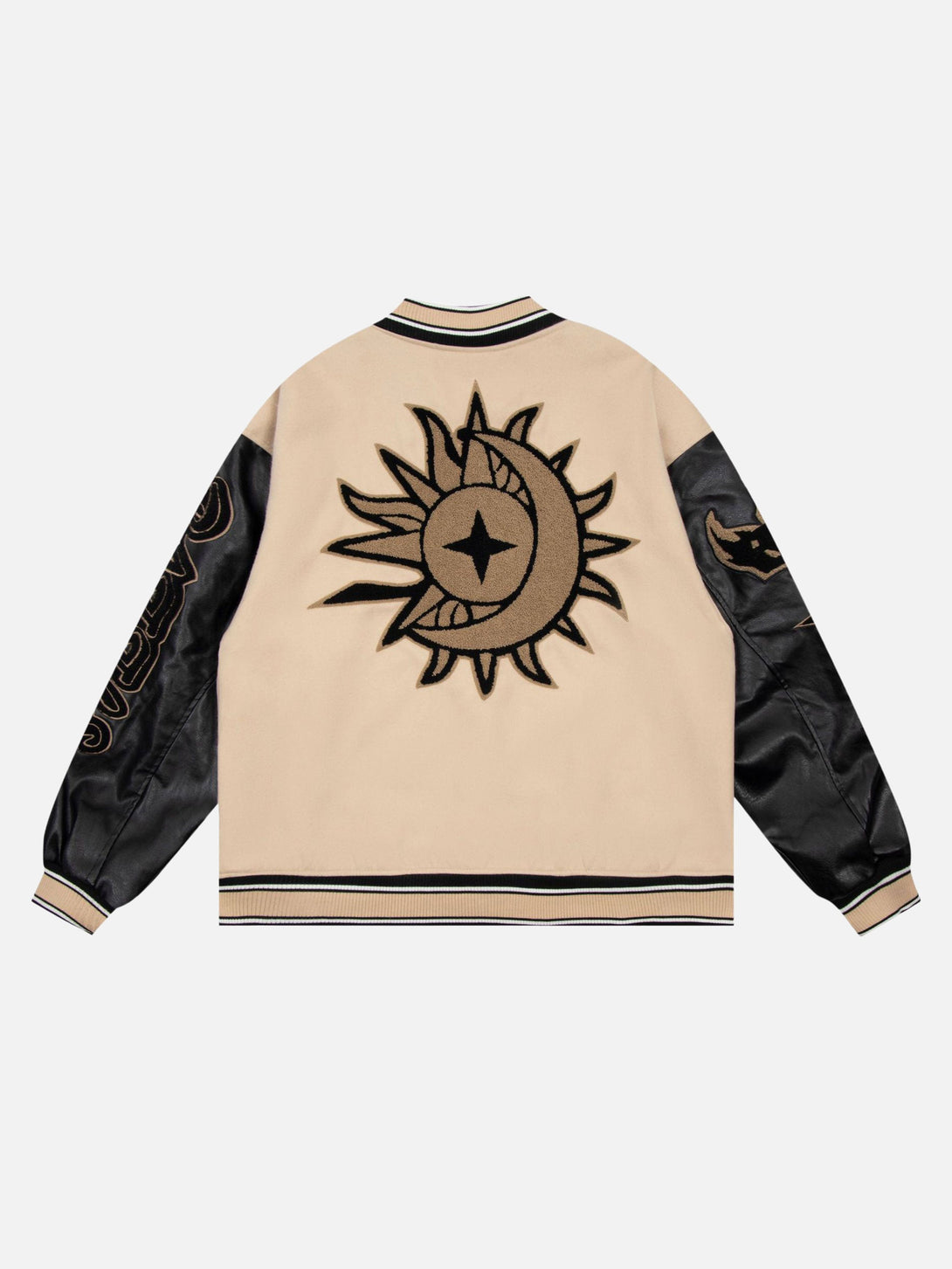 Majesda® - American Creative Flame Elements Letter Embroidery Baseball Jacket -1608- Outfit Ideas - Streetwear Fashion - majesda.com