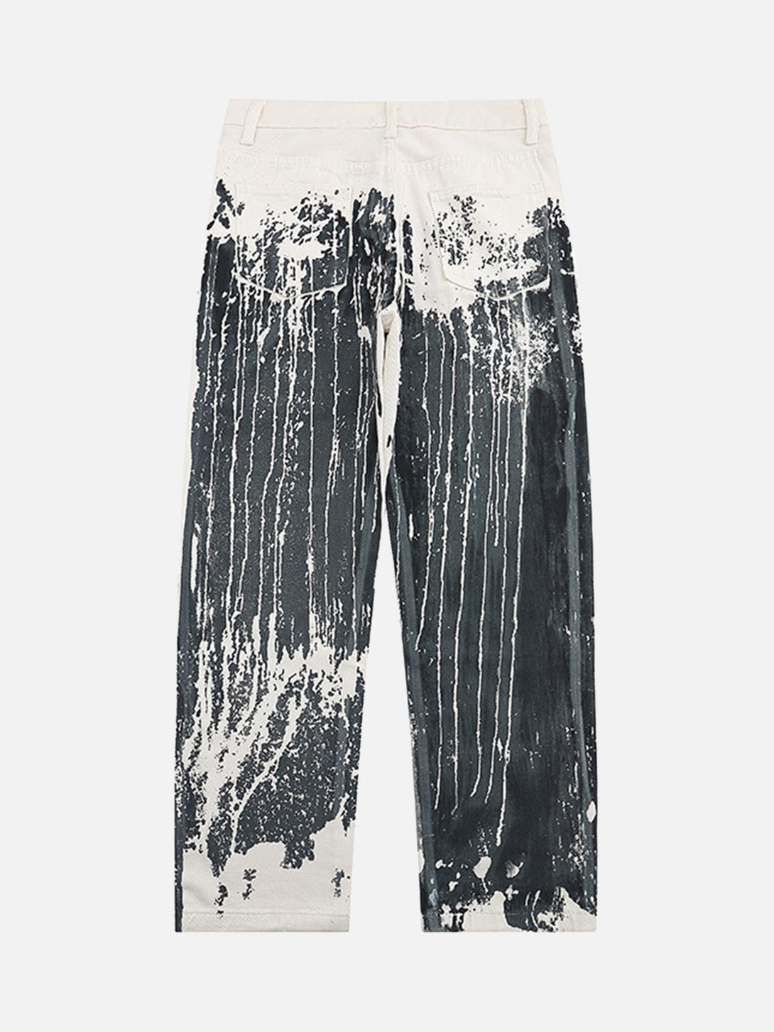 Majesda® - American Heavy Industry Ink Splash Embroidery Jeans -1403- Outfit Ideas - Streetwear Fashion - majesda.com