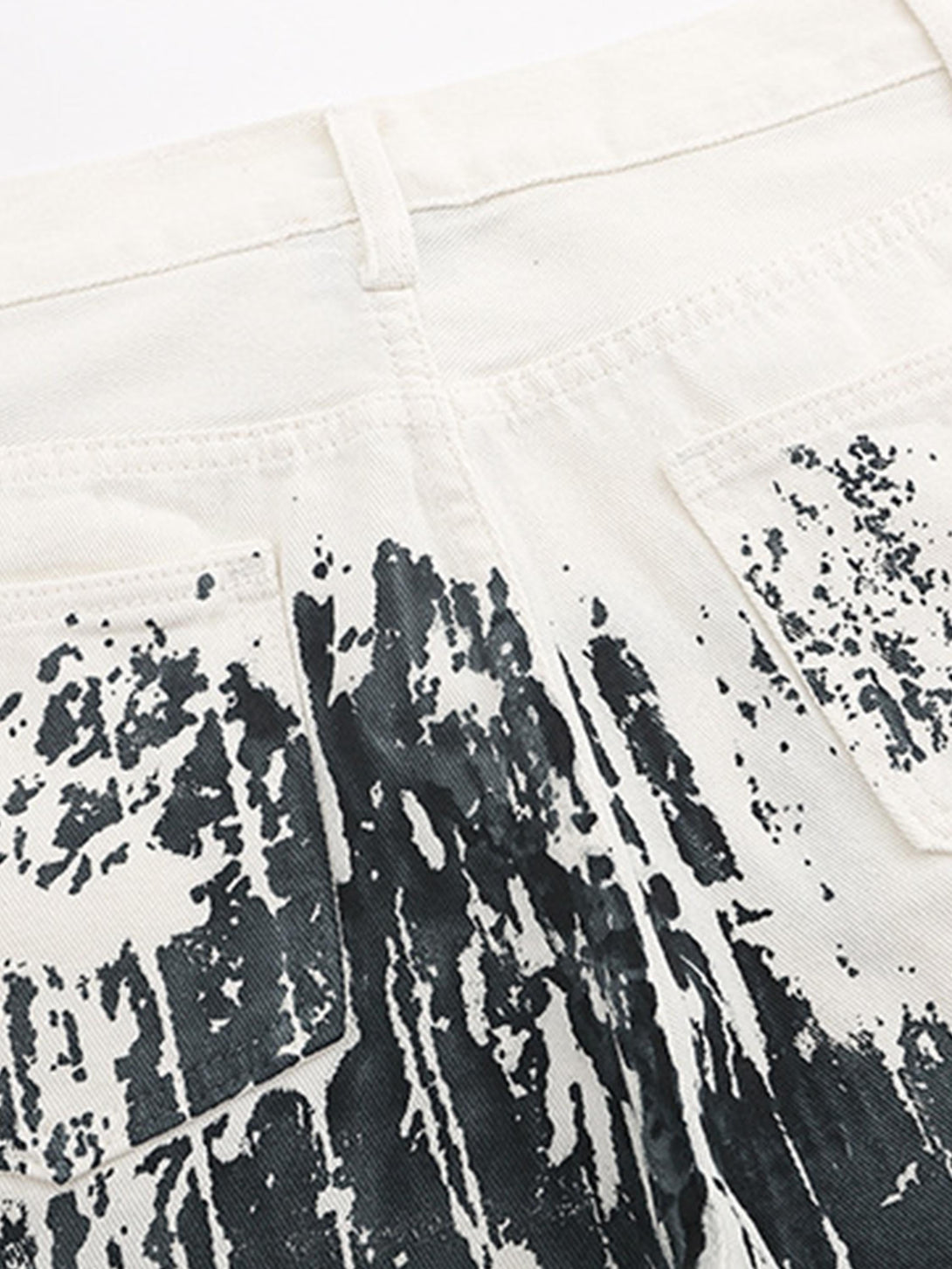 Majesda® - American Heavy Industry Ink Splash Embroidery Jeans -1403- Outfit Ideas - Streetwear Fashion - majesda.com