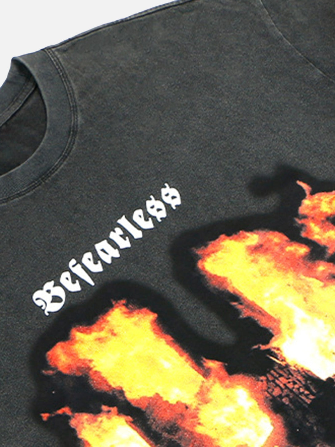 Majesda® - American High Street Burning Hip Hop T-shirt- Outfit Ideas - Streetwear Fashion - majesda.com