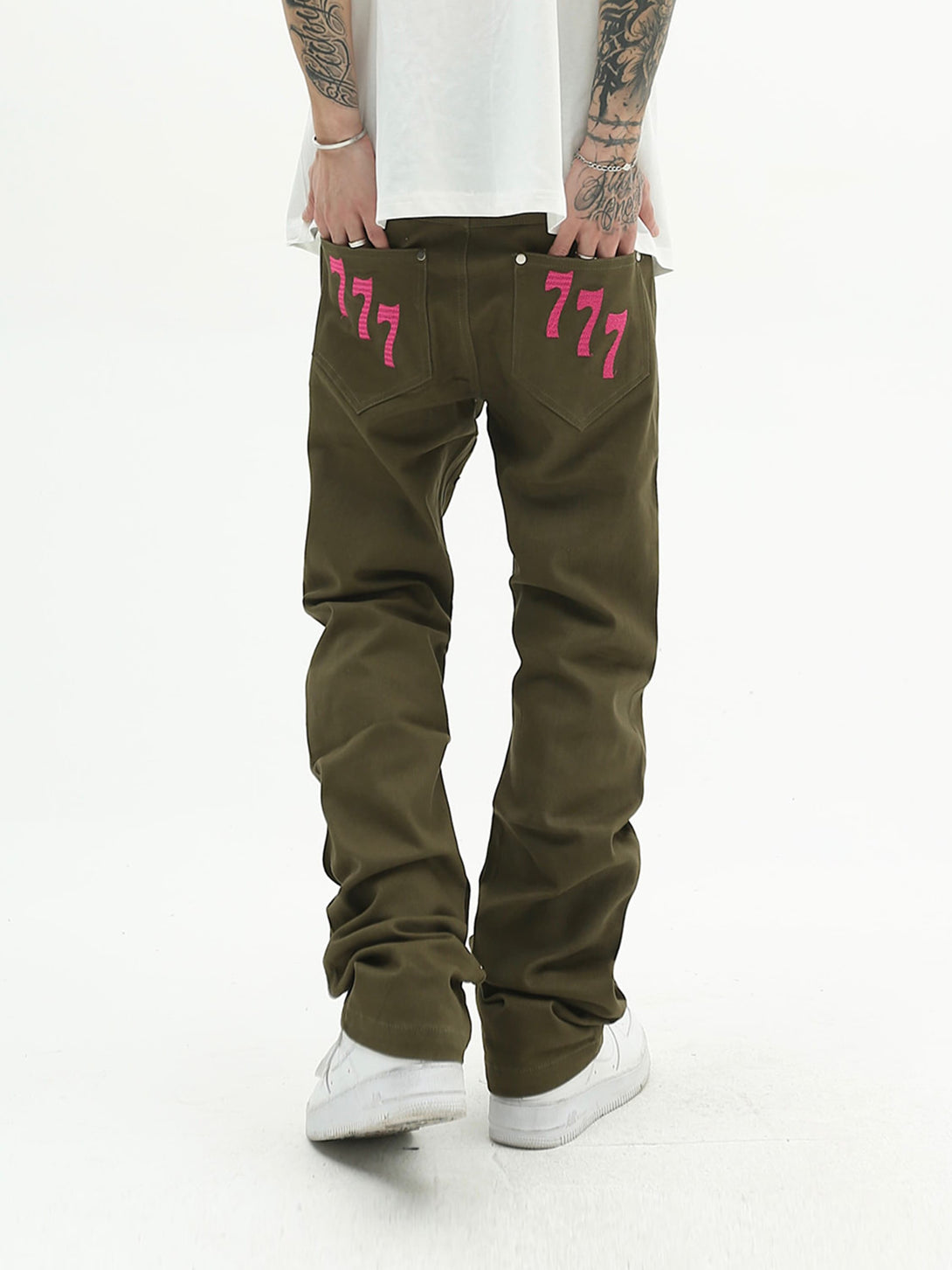 Majesda® - American High Street Digital Embroidered Jeans- Outfit Ideas - Streetwear Fashion - majesda.com