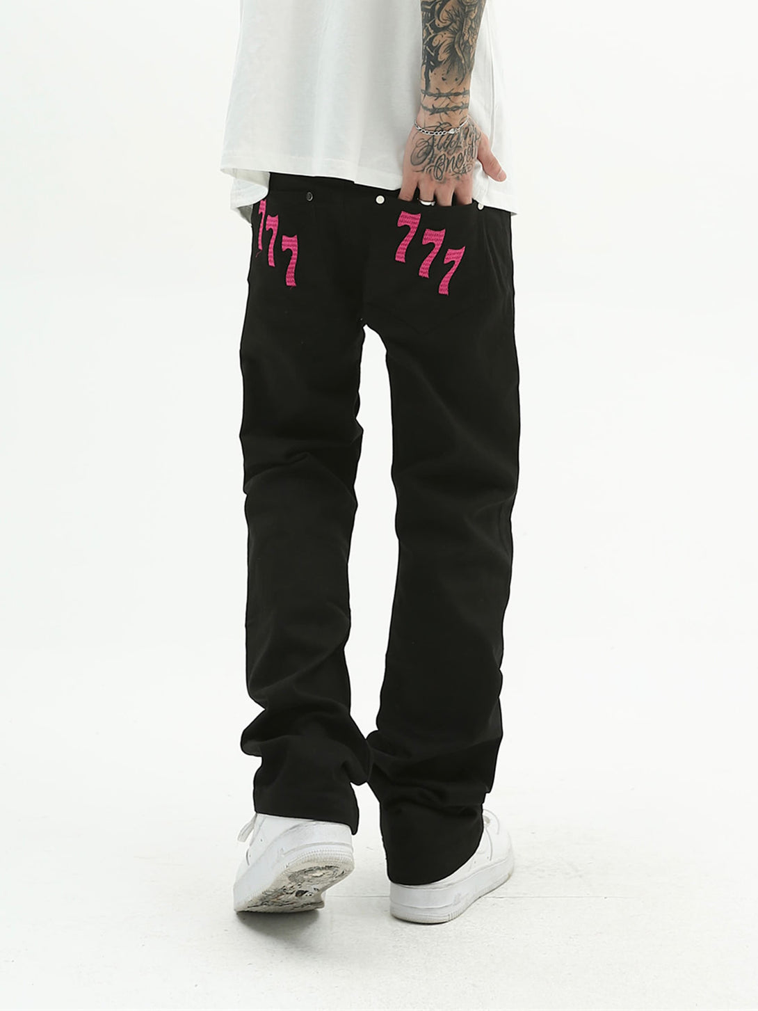 Majesda® - American High Street Digital Embroidered Jeans- Outfit Ideas - Streetwear Fashion - majesda.com