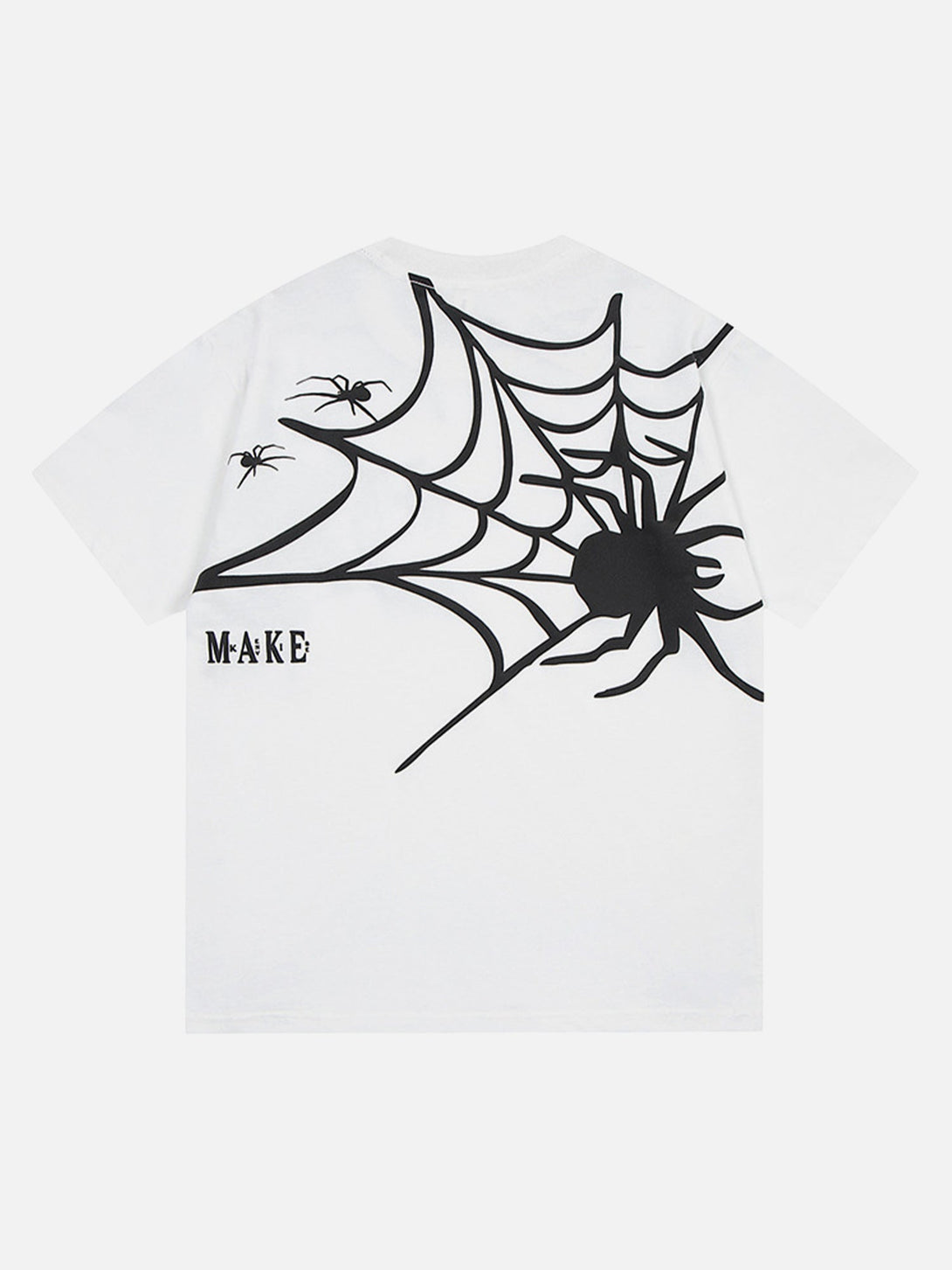 Majesda® - American High Street Spider Print T-shirt- Outfit Ideas - Streetwear Fashion - majesda.com