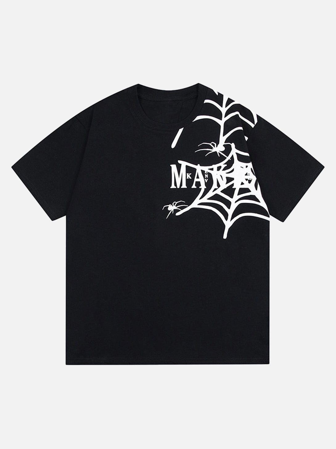 Majesda® - American High Street Spider Print T-shirt- Outfit Ideas - Streetwear Fashion - majesda.com