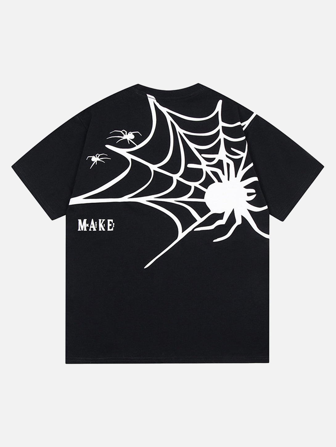 Majesda® - American High Street Spider Print T-shirt- Outfit Ideas - Streetwear Fashion - majesda.com