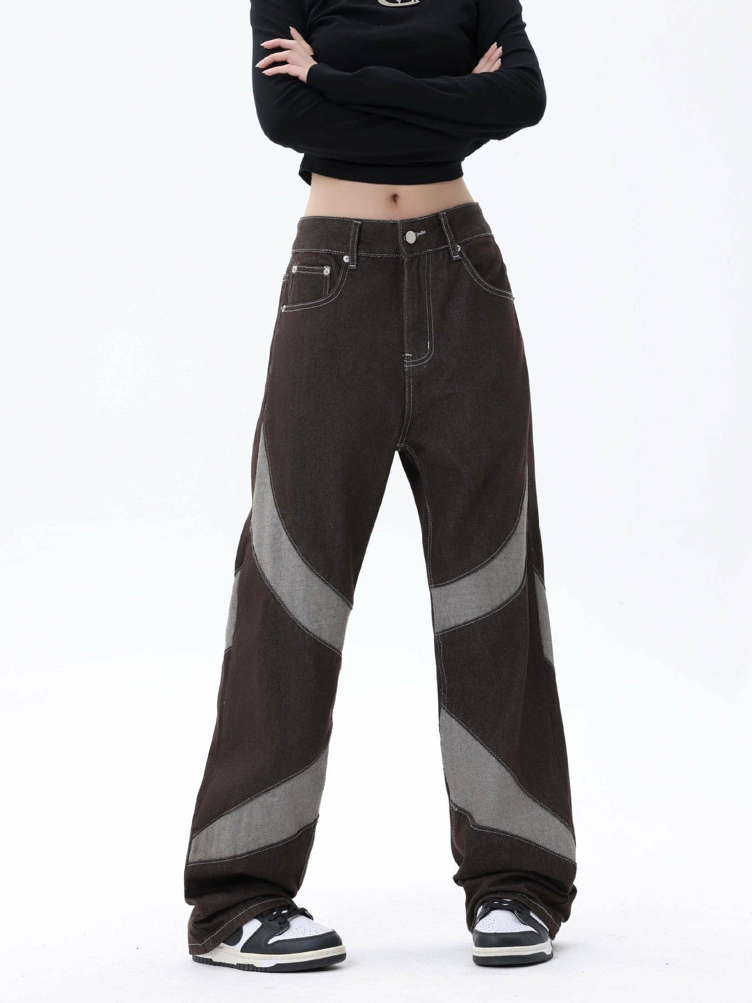 Majesda® - American Patchwork Jeans- Outfit Ideas - Streetwear Fashion - majesda.com