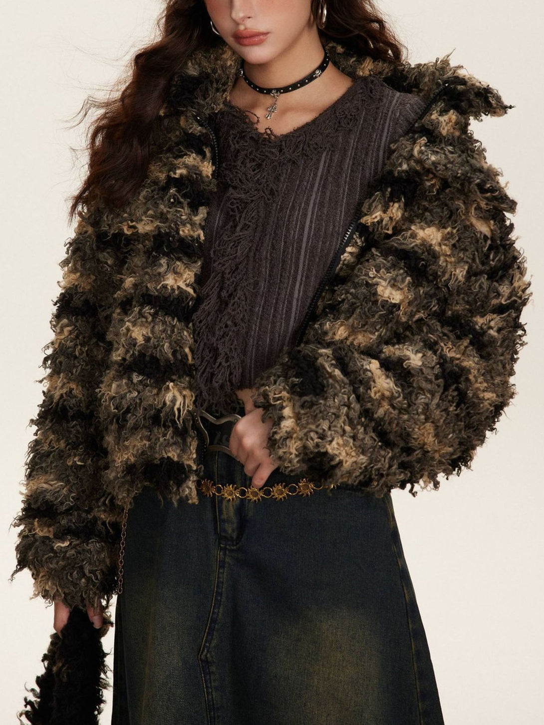 Majesda® - American Retro Fashion Versatile Lamb Wool Short Jacket- Outfit Ideas - Streetwear Fashion - majesda.com