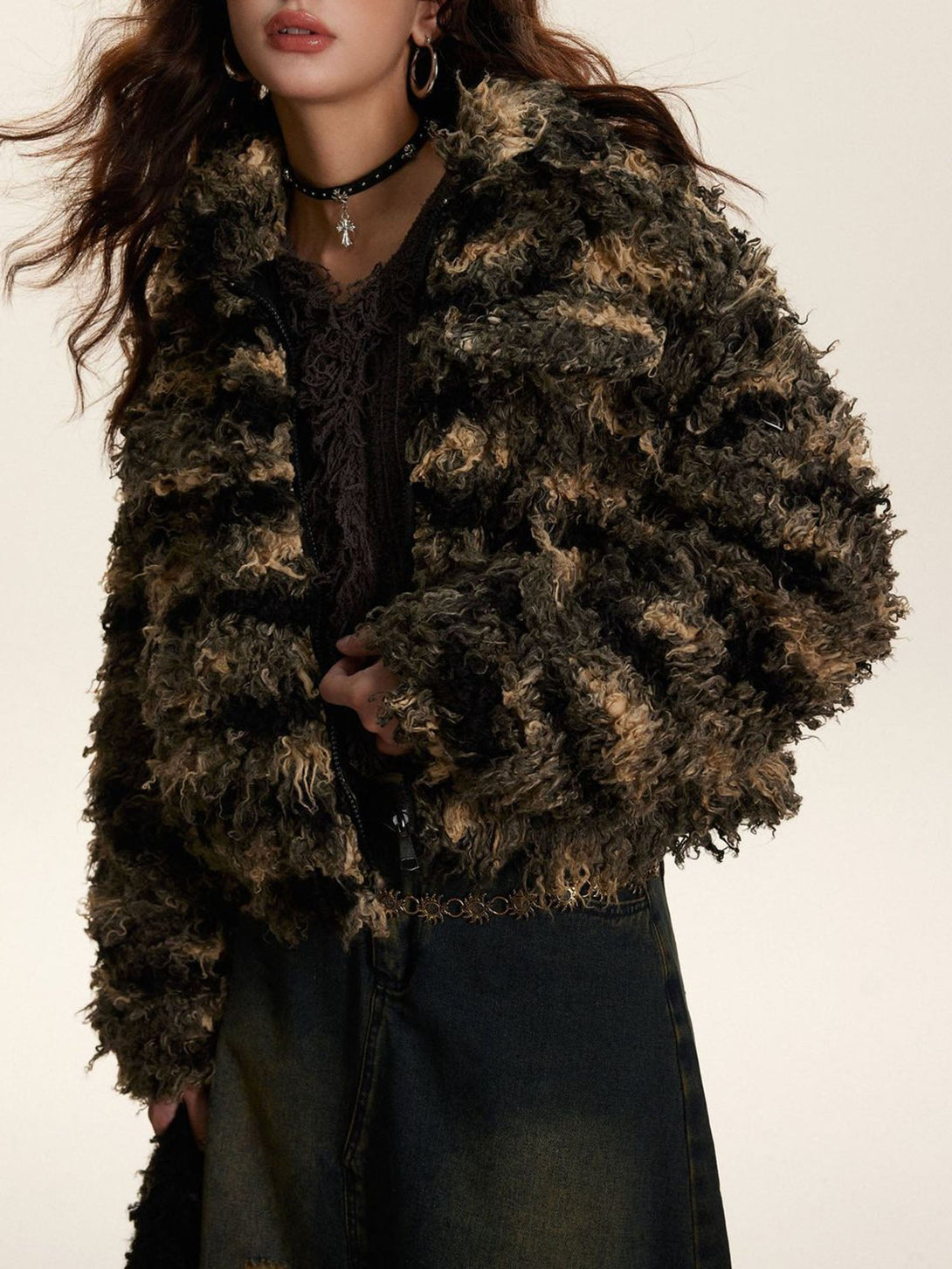 Majesda® - American Retro Fashion Versatile Lamb Wool Short Jacket- Outfit Ideas - Streetwear Fashion - majesda.com