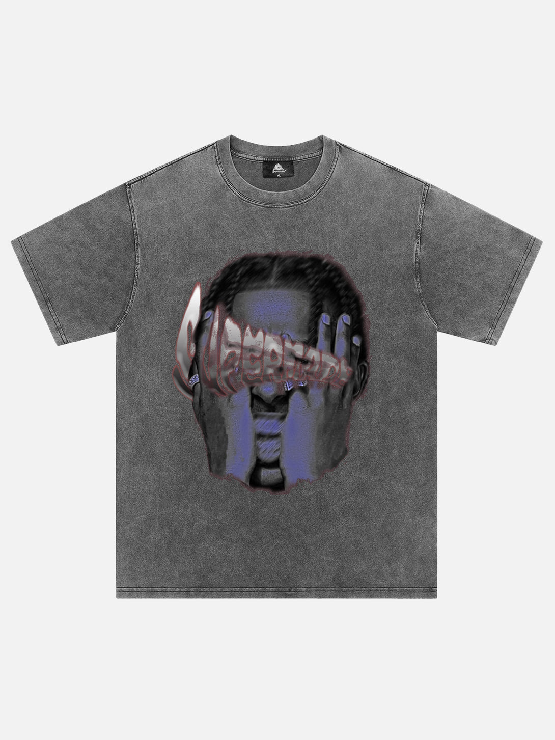 Majesda® - American Retro Hip-hop Head Print T-shirt - 1900- Outfit Ideas - Streetwear Fashion - majesda.com