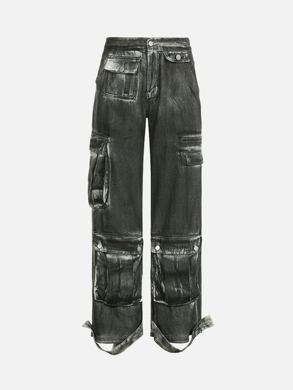 Majesda® - American Street Cool Girl Distressed Workwear Jeans- Outfit Ideas - Streetwear Fashion - majesda.com