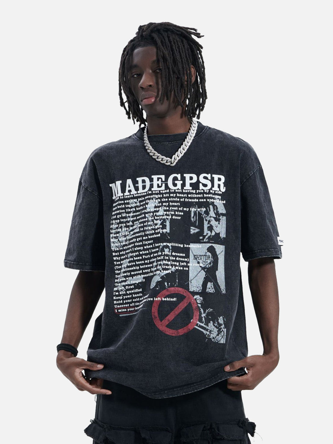 Majesda® - American Street Fashion Washed Printed Short Sleeve T-Shirt- Outfit Ideas - Streetwear Fashion - majesda.com