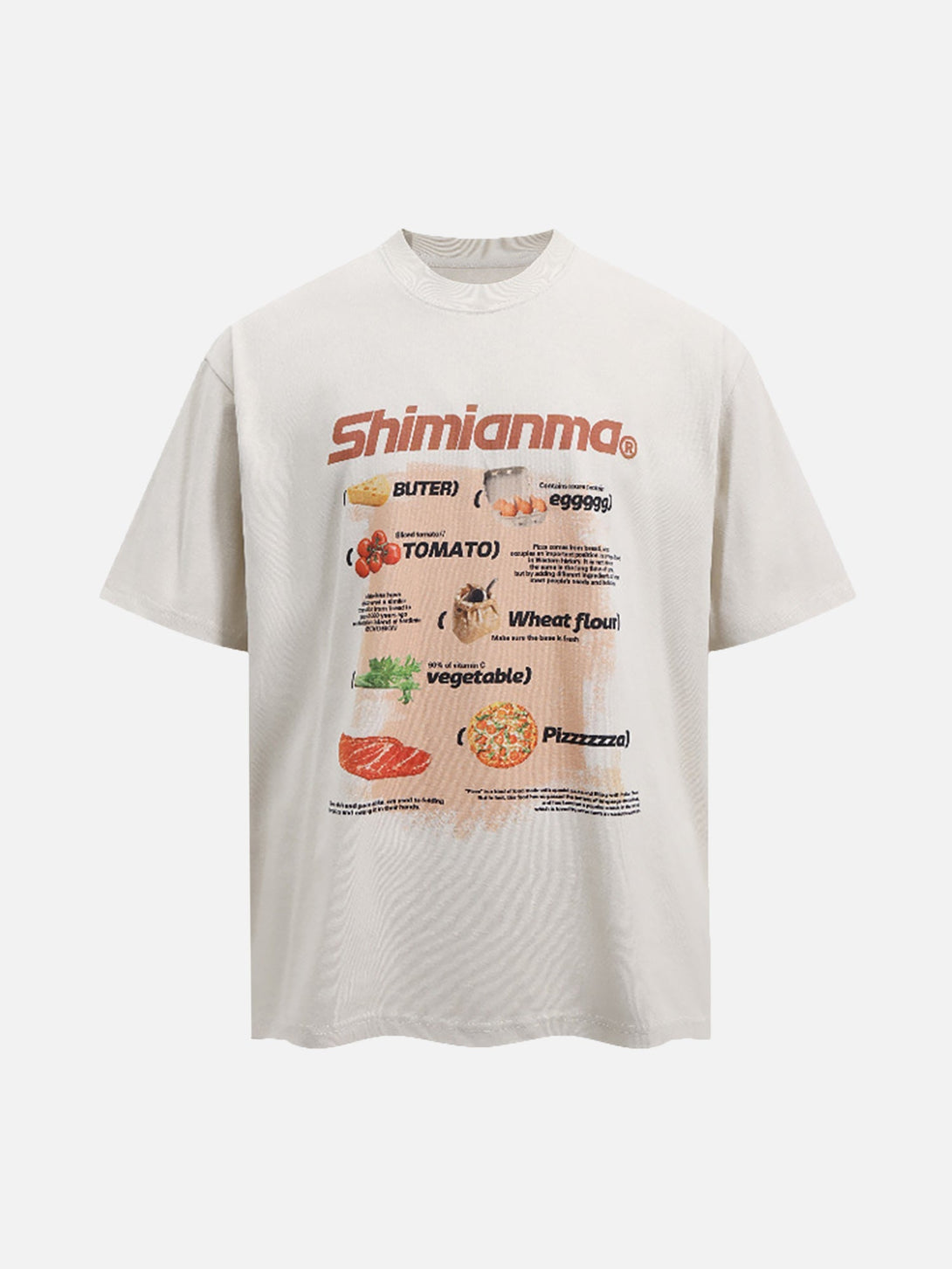 Majesda® - American Street Fun Food Print T-shirt- Outfit Ideas - Streetwear Fashion - majesda.com