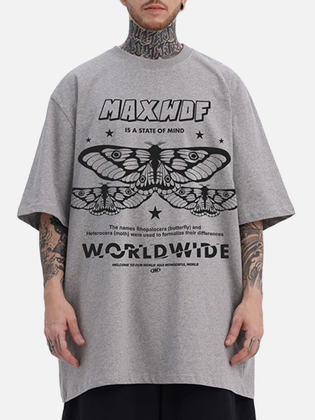 Majesda® - American Street Preppy Butterfly Print Oversize T-shirt- Outfit Ideas - Streetwear Fashion - majesda.com