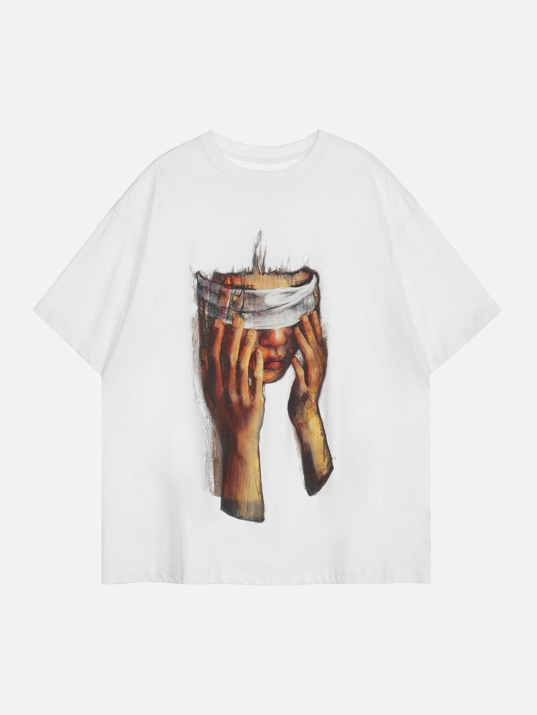 Majesda® - American Tide Loose Print Round Neck T-shirt -1640- Outfit Ideas - Streetwear Fashion - majesda.com