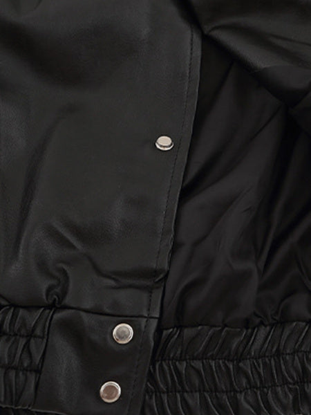 Majesda® - American Vintage Colorblock Leather Jacket - 1728- Outfit Ideas - Streetwear Fashion - majesda.com