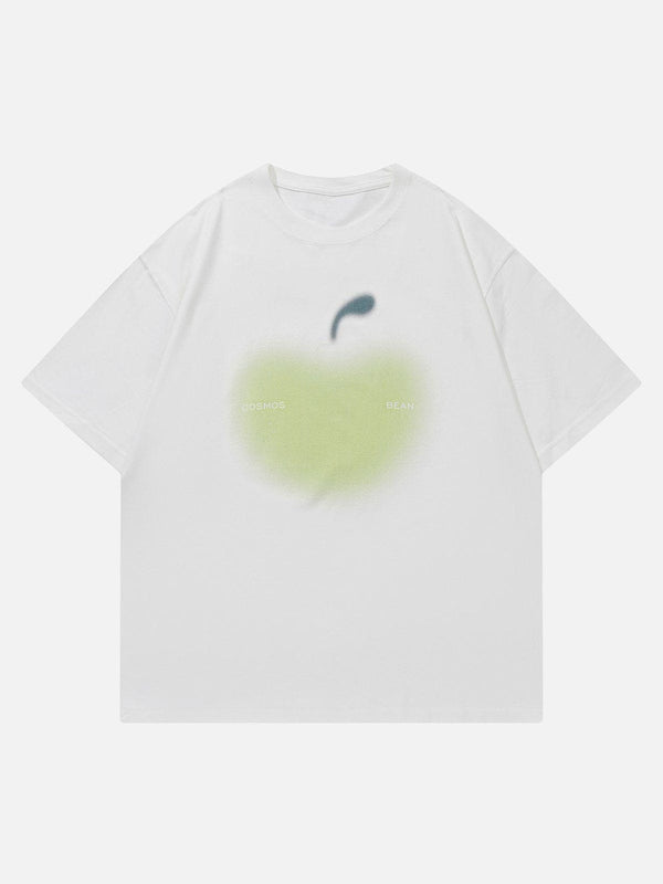 Majesda® - Apple Print Tee- Outfit Ideas - Streetwear Fashion - majesda.com