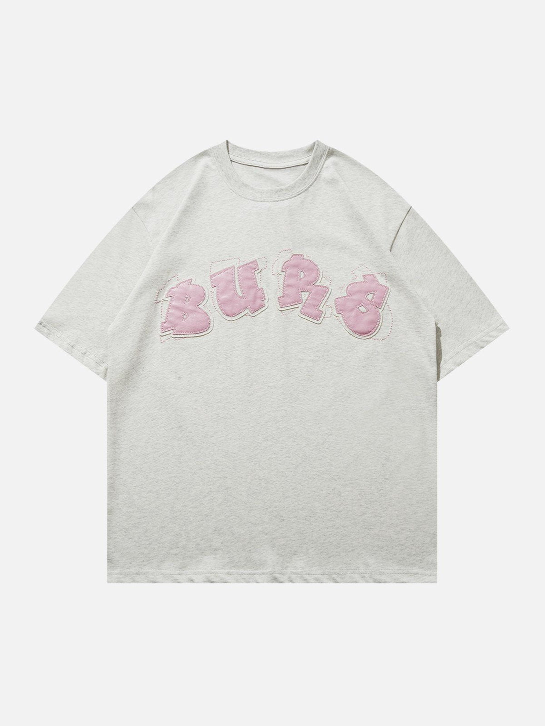 Majesda® - Applique Embroidery Letter Tee- Outfit Ideas - Streetwear Fashion - majesda.com