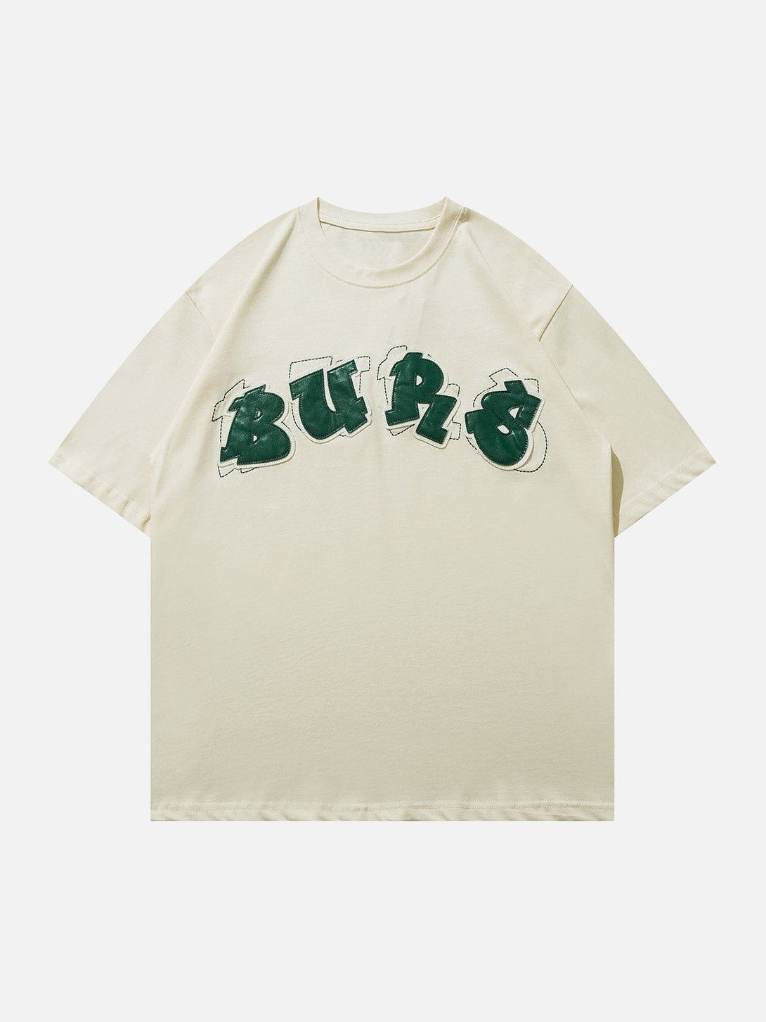 Majesda® - Applique Embroidery Letter Tee- Outfit Ideas - Streetwear Fashion - majesda.com