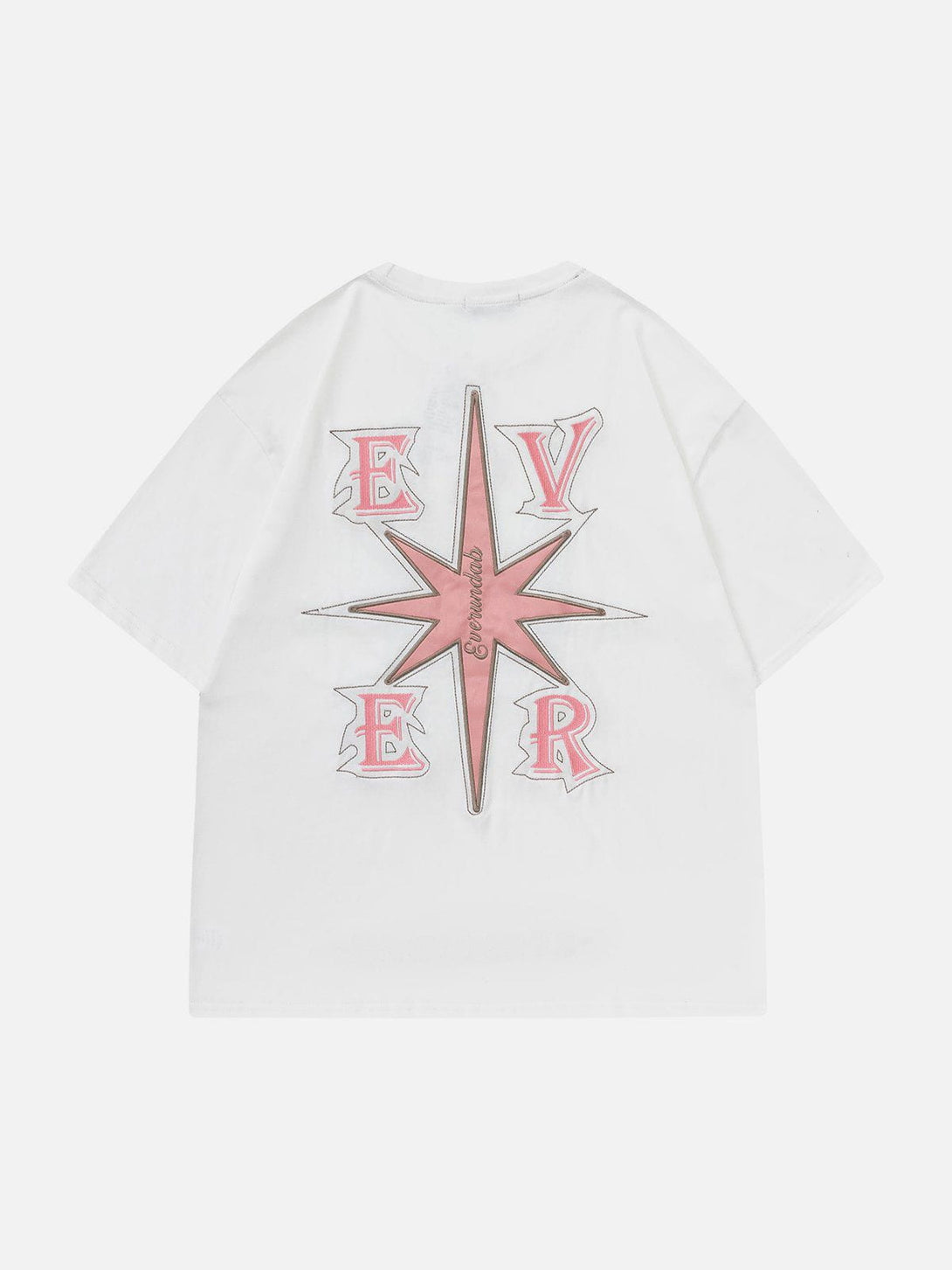 Majesda® - Applique embroidery Star Tee- Outfit Ideas - Streetwear Fashion - majesda.com