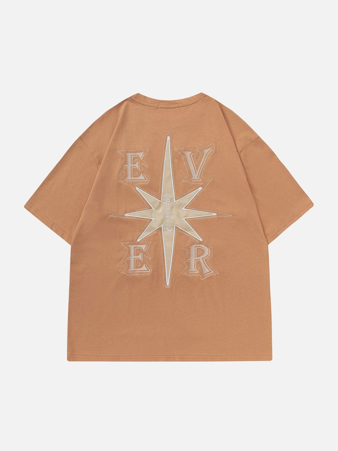 Majesda® - Applique embroidery Star Tee- Outfit Ideas - Streetwear Fashion - majesda.com