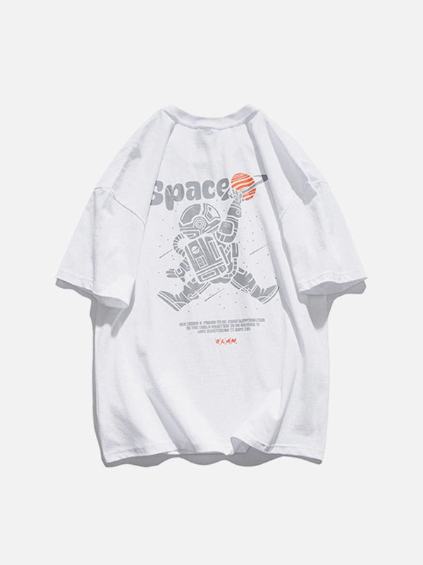 Majesda® - Astronaut Alphabet Graphic Tee- Outfit Ideas - Streetwear Fashion - majesda.com