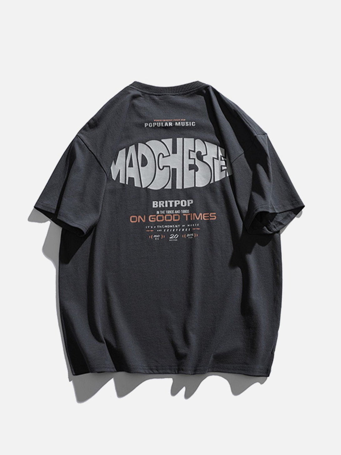 Majesda® - Back Deformed Letter Graphic Tee- Outfit Ideas - Streetwear Fashion - majesda.com