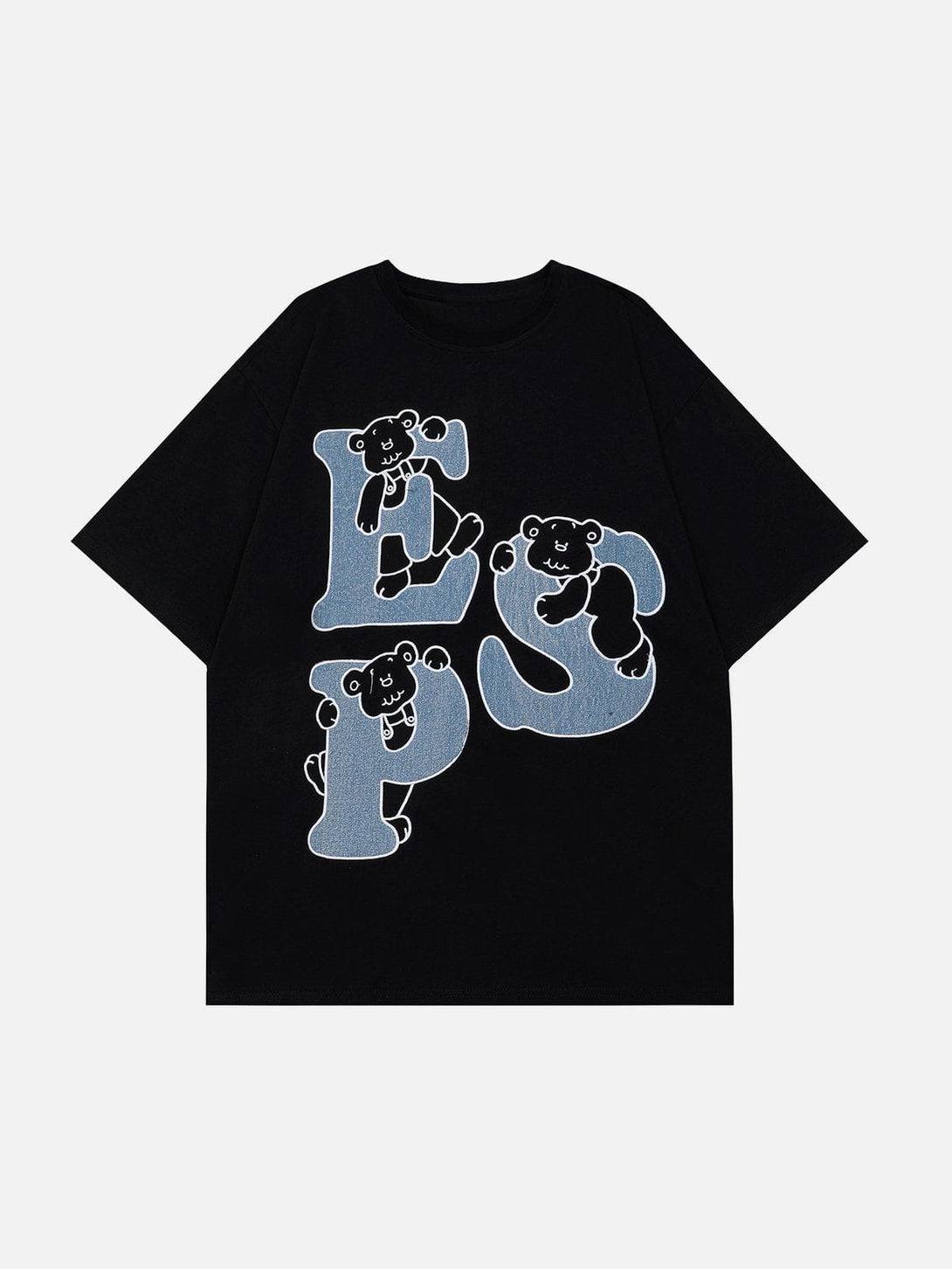 Majesda® - Bear Letter Print Tee- Outfit Ideas - Streetwear Fashion - majesda.com