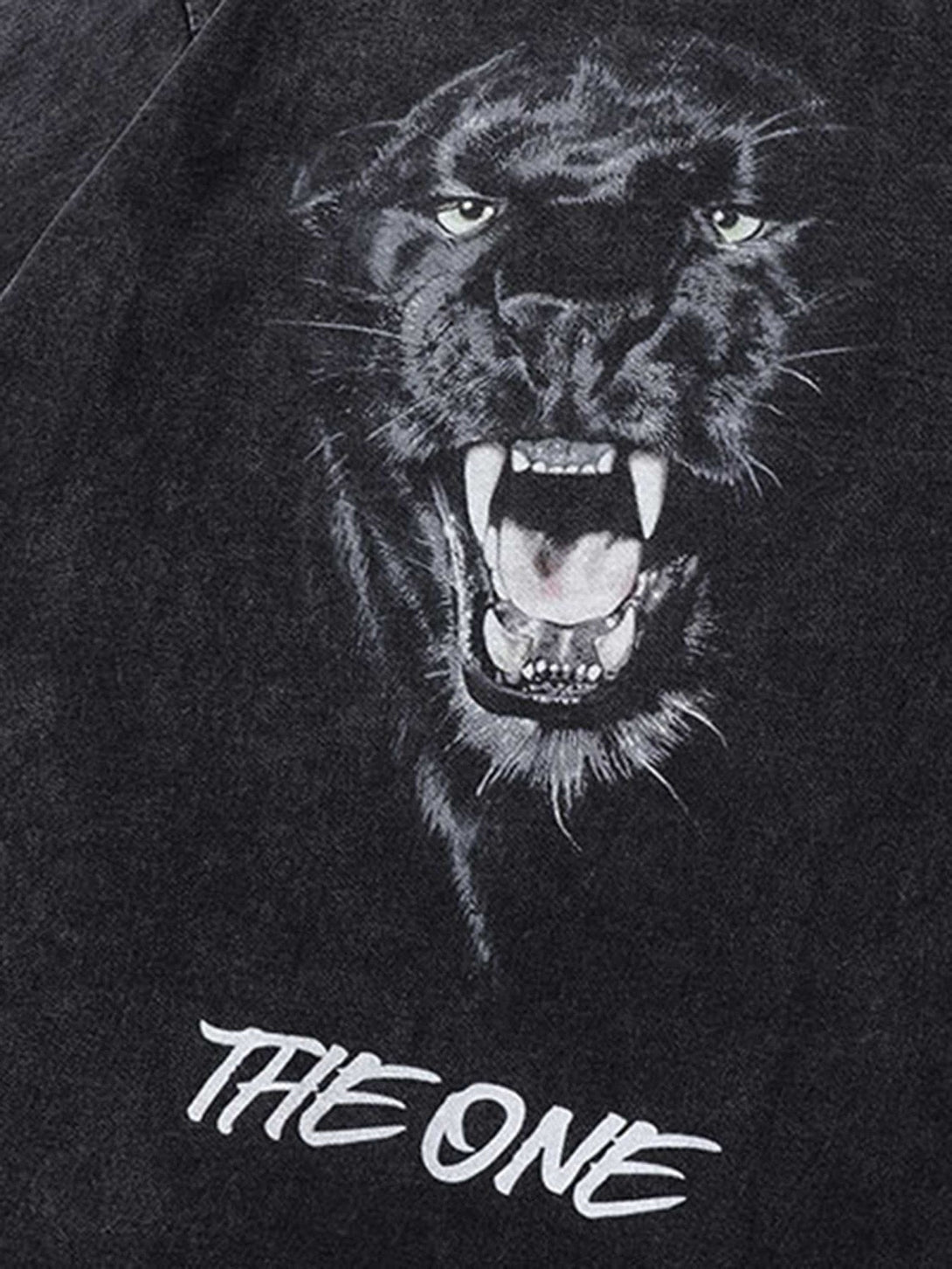 Majesda® - Black Panther Print T-shirt- Outfit Ideas - Streetwear Fashion - majesda.com