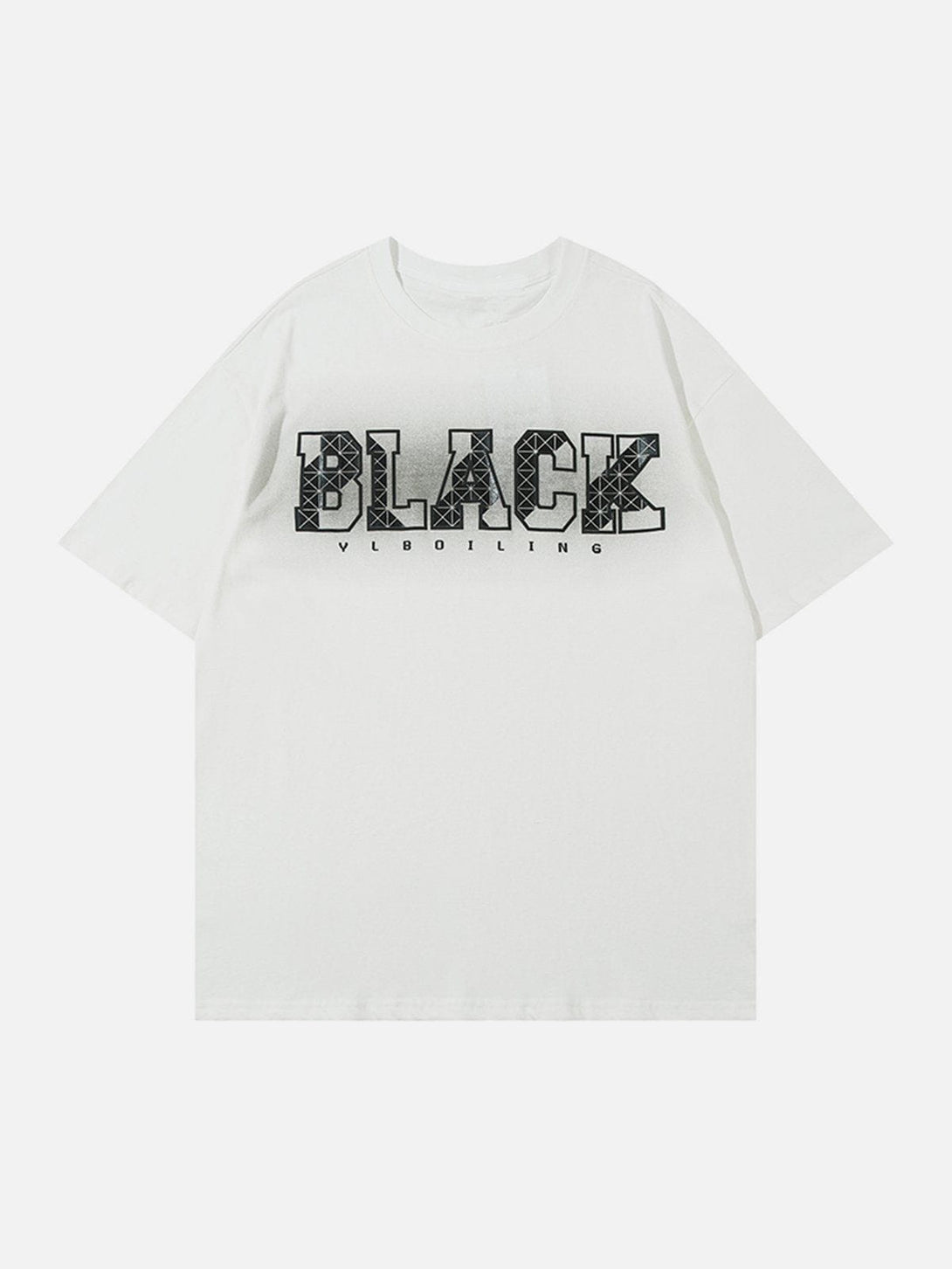 Majesda® - Block Metal Letter Print Tee- Outfit Ideas - Streetwear Fashion - majesda.com