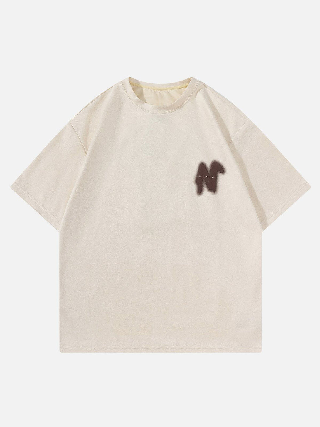 Majesda® - Blurry Letter Graphic Tee- Outfit Ideas - Streetwear Fashion - majesda.com