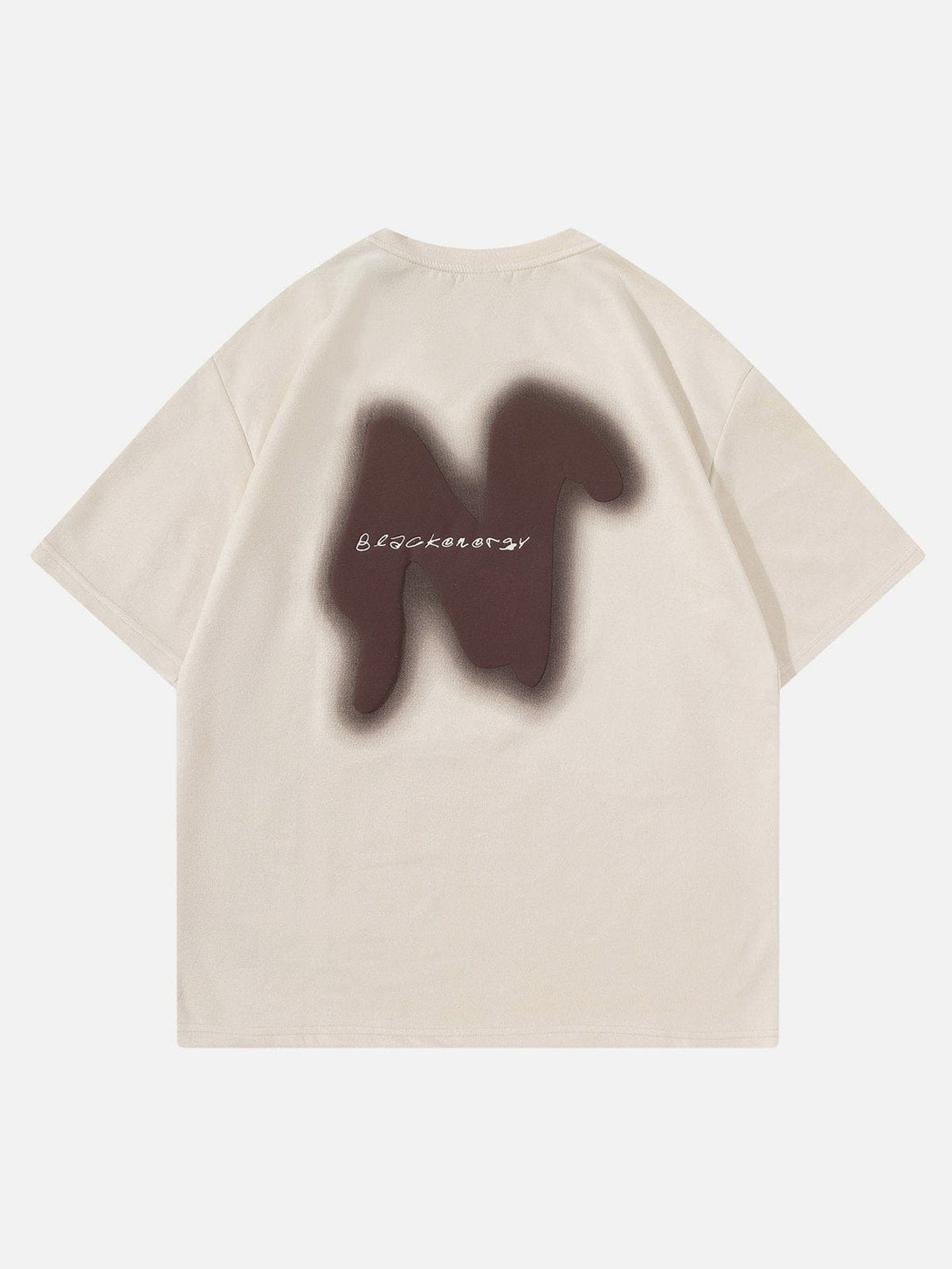 Majesda® - Blurry Letter Graphic Tee- Outfit Ideas - Streetwear Fashion - majesda.com