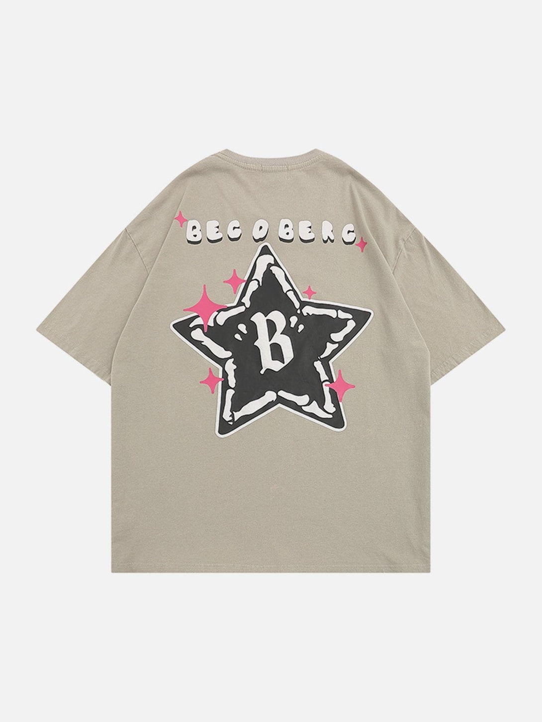 Majesda® - Bone Star Graphic Washed Tee- Outfit Ideas - Streetwear Fashion - majesda.com