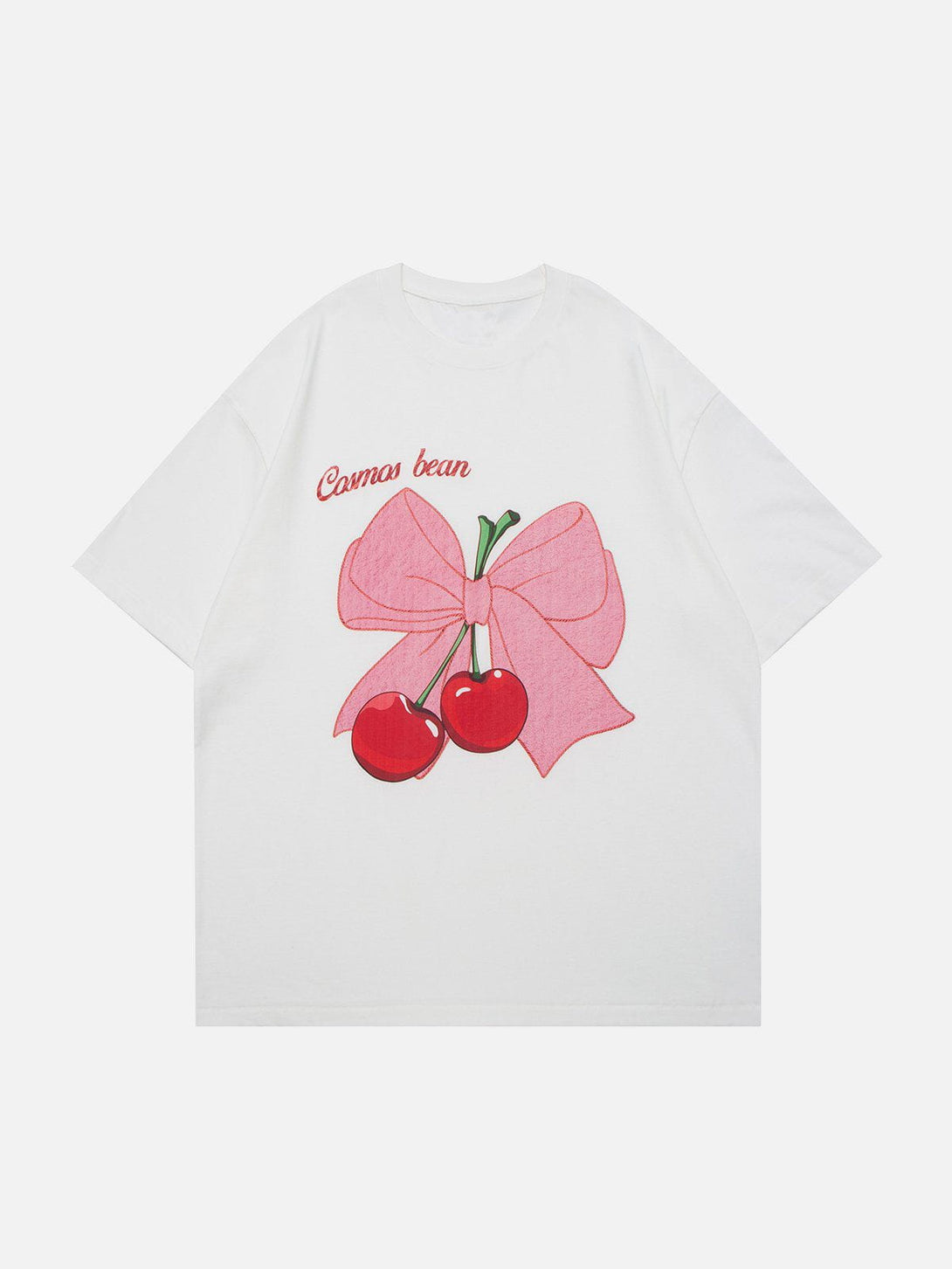 Majesda® - Bow-knot Cherry Print Tee- Outfit Ideas - Streetwear Fashion - majesda.com