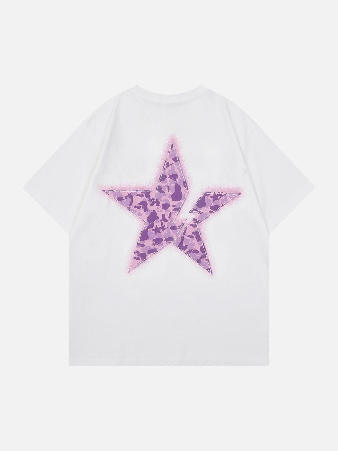 Majesda® - Broken Star Print Tee- Outfit Ideas - Streetwear Fashion - majesda.com