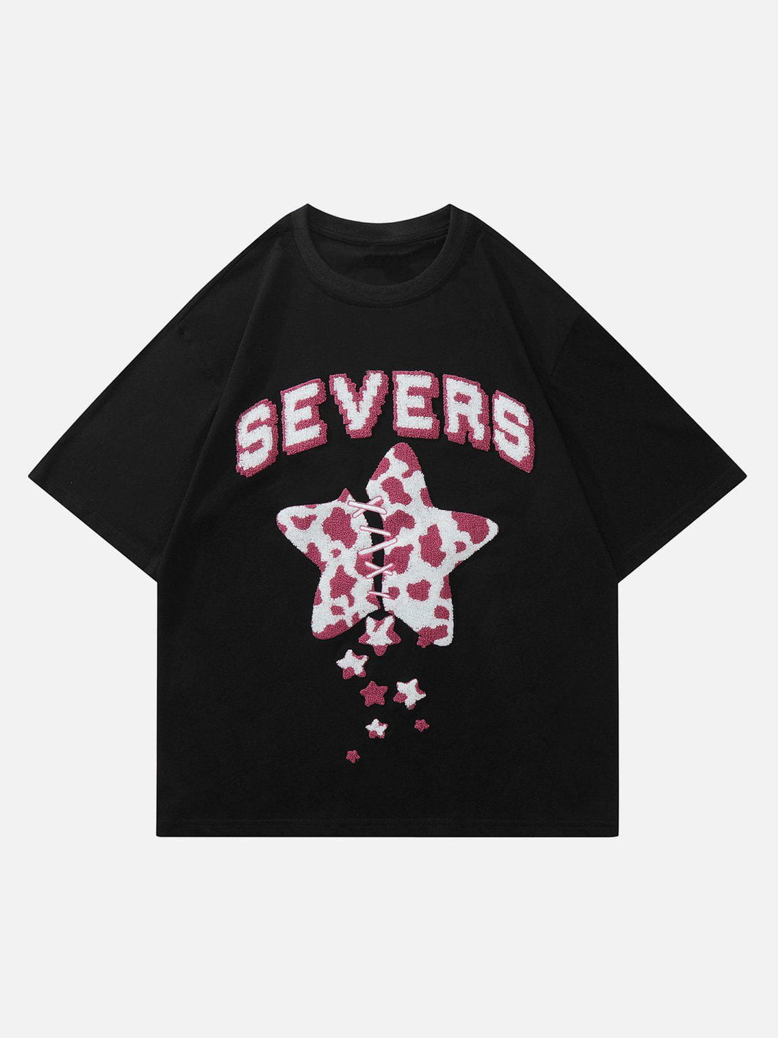 Majesda® - Broken Star Print Tee- Outfit Ideas - Streetwear Fashion - majesda.com