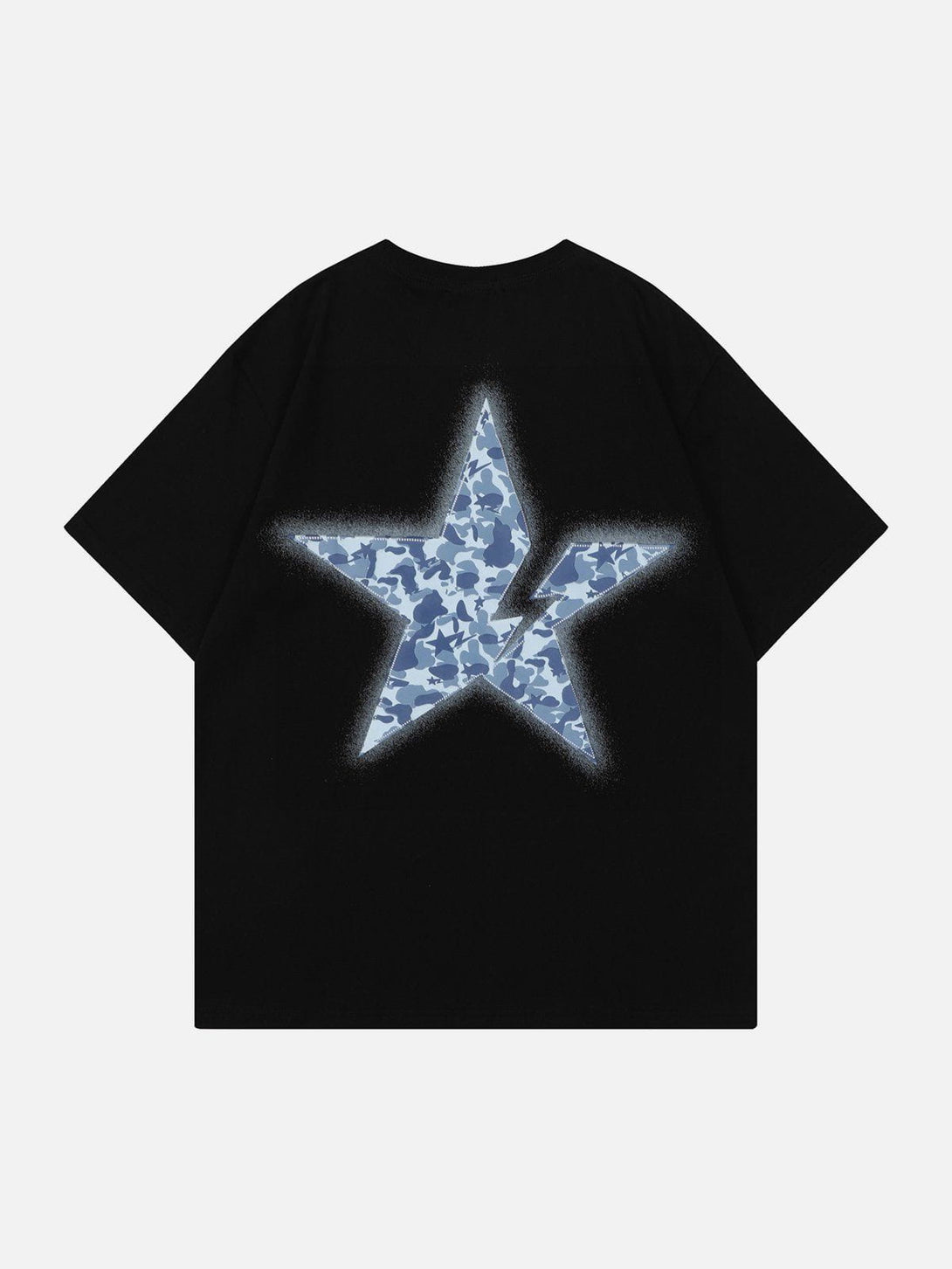 Majesda® - Broken Star Print Tee- Outfit Ideas - Streetwear Fashion - majesda.com