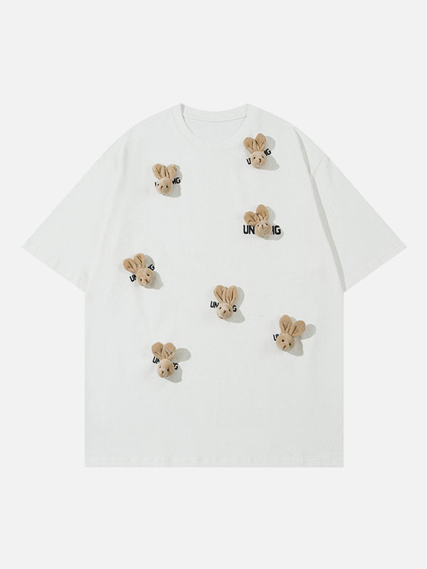 Majesda® - Bunny Doll Print Tee- Outfit Ideas - Streetwear Fashion - majesda.com